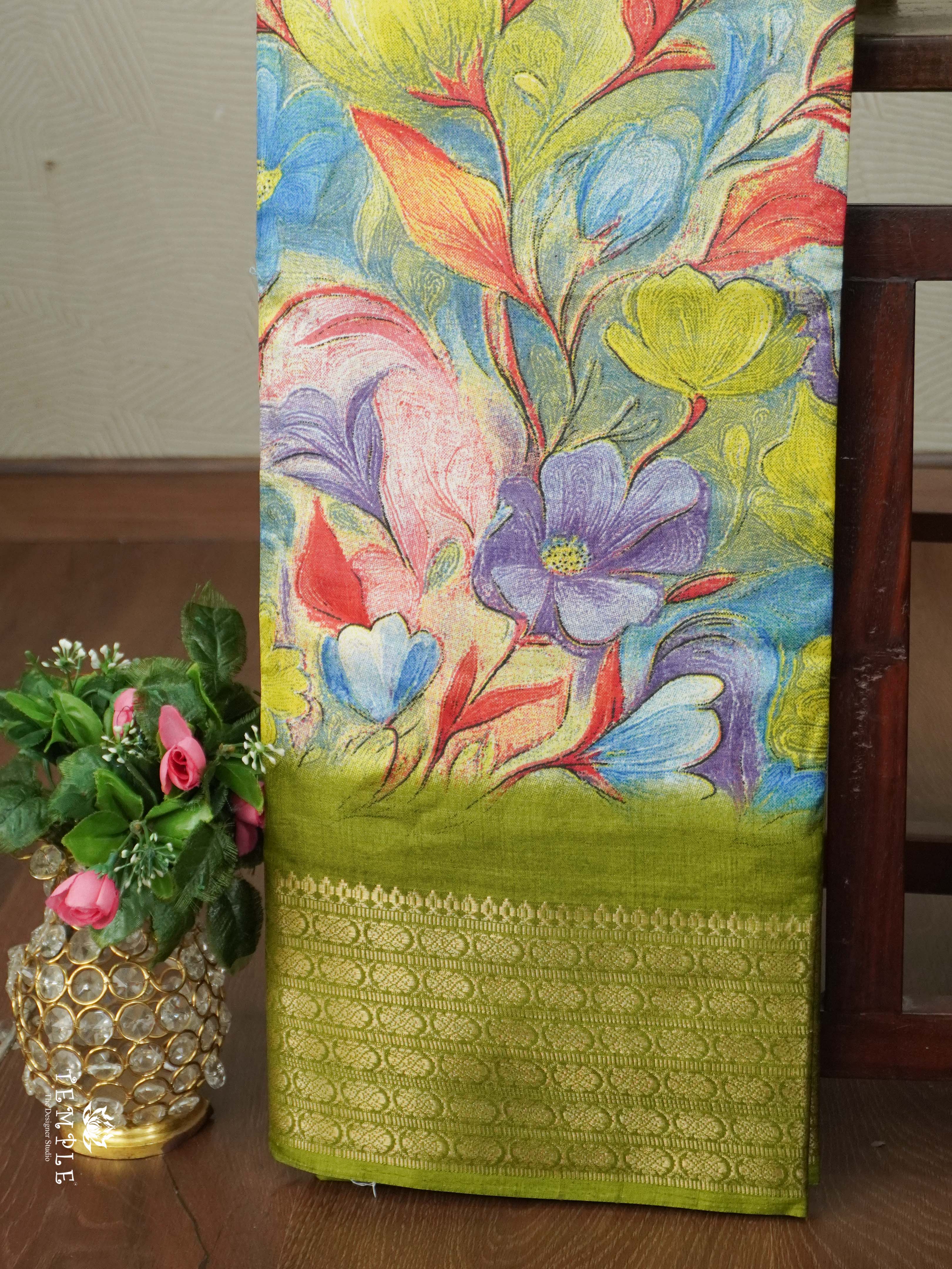 Floral Printed Binny Saree | TTDS2573