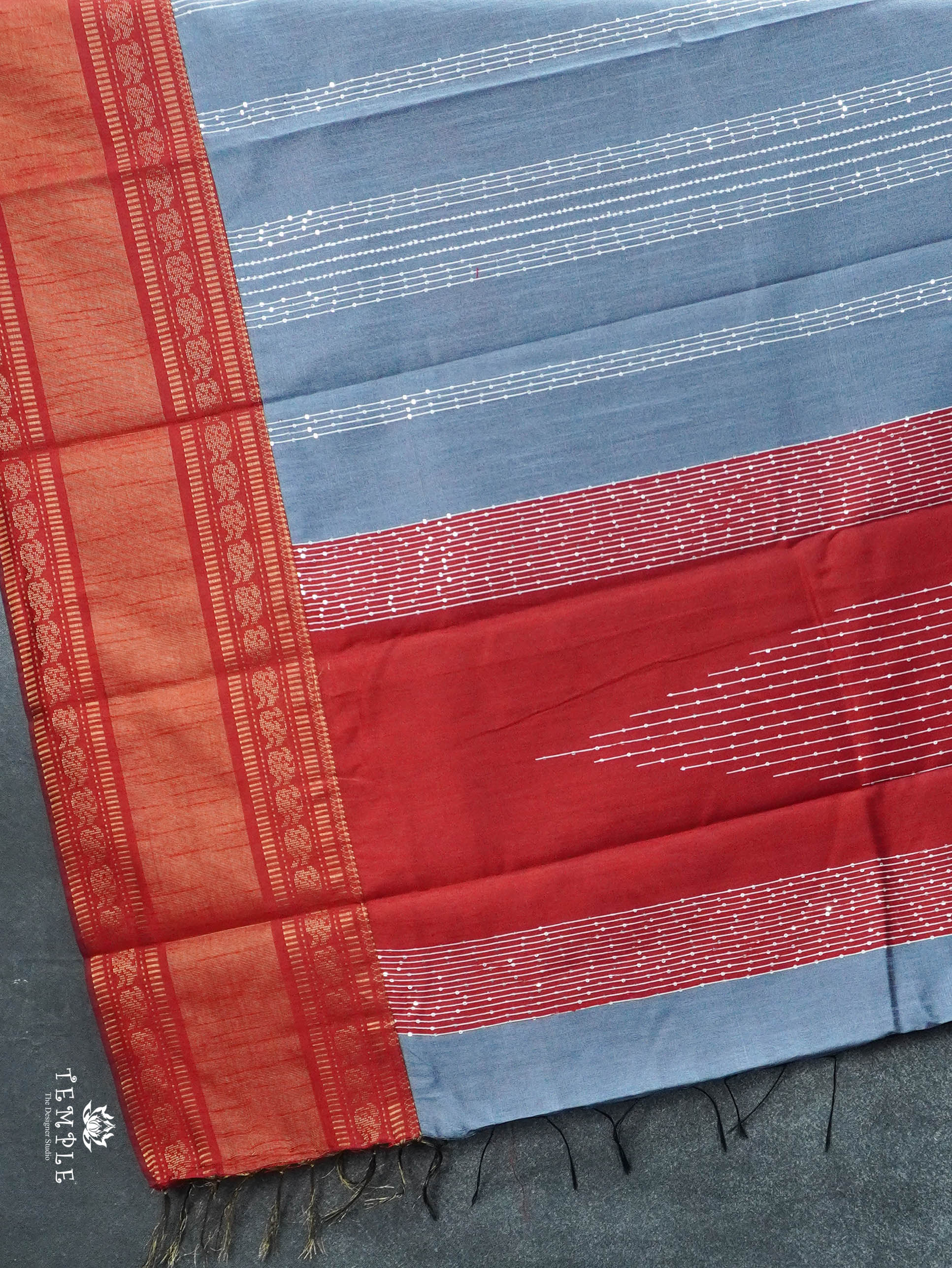 Raw Silk Saree With Sequins Work | TTDS3035