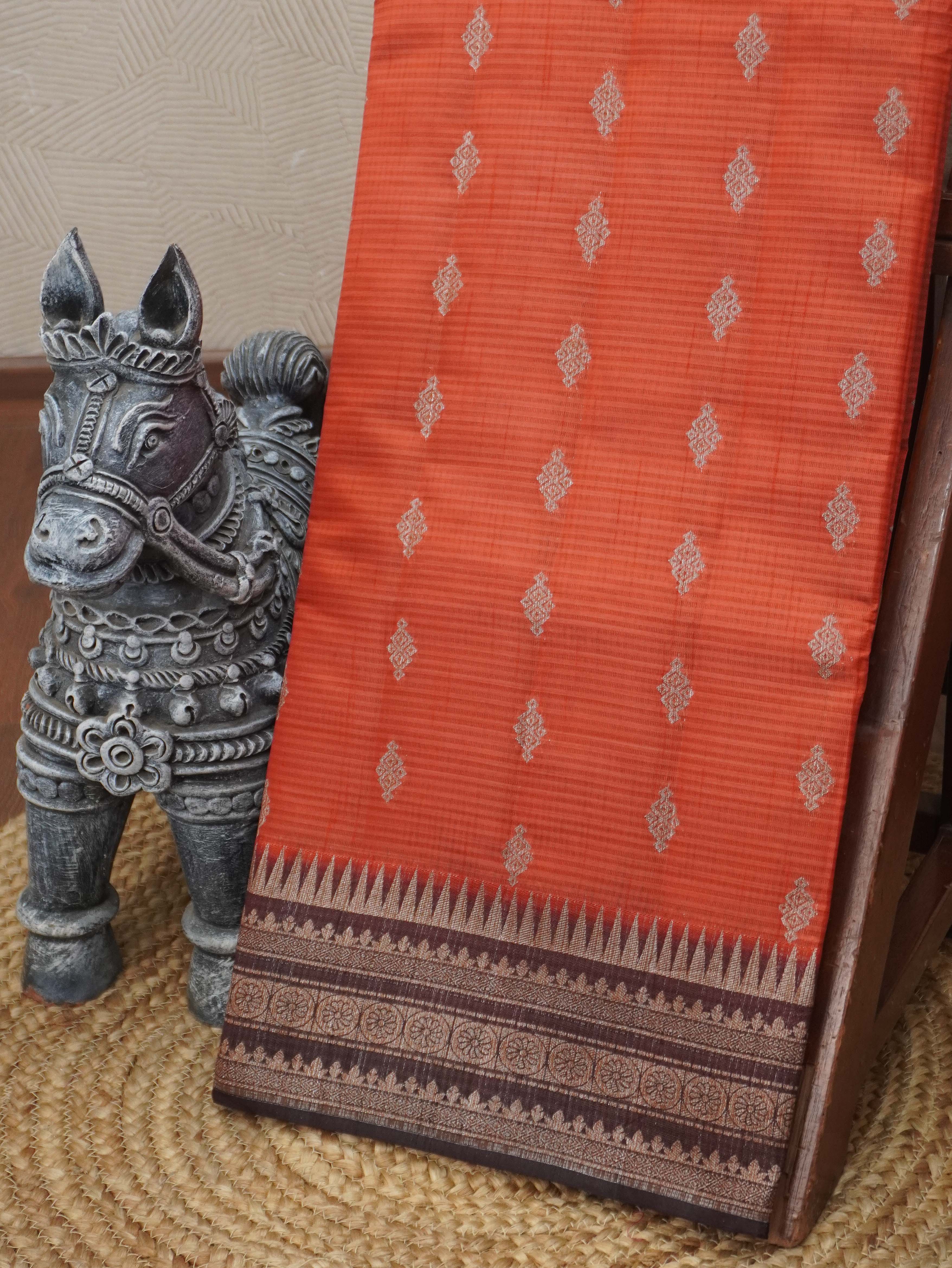 Semi Tussar Silk Saree | TTDS3484