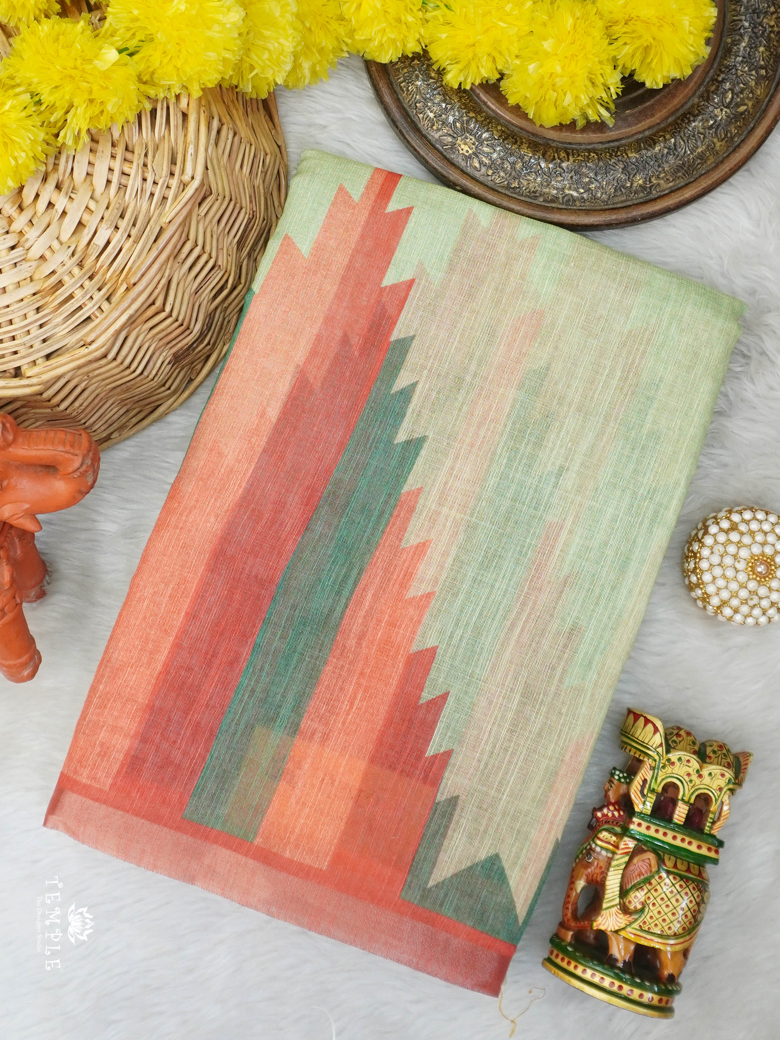 Linen Cotton Saree | TTDS3046