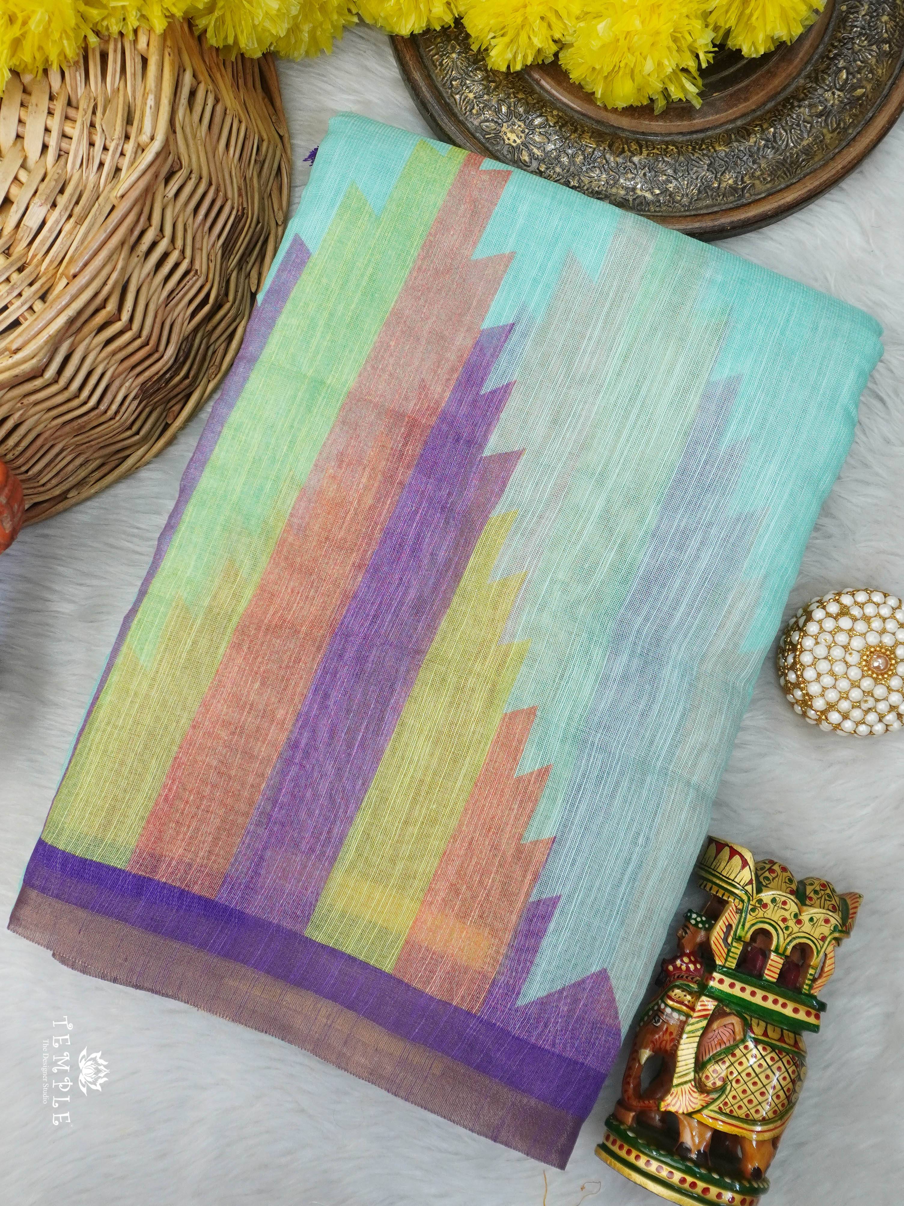 Linen Cotton Saree | TTDS3046