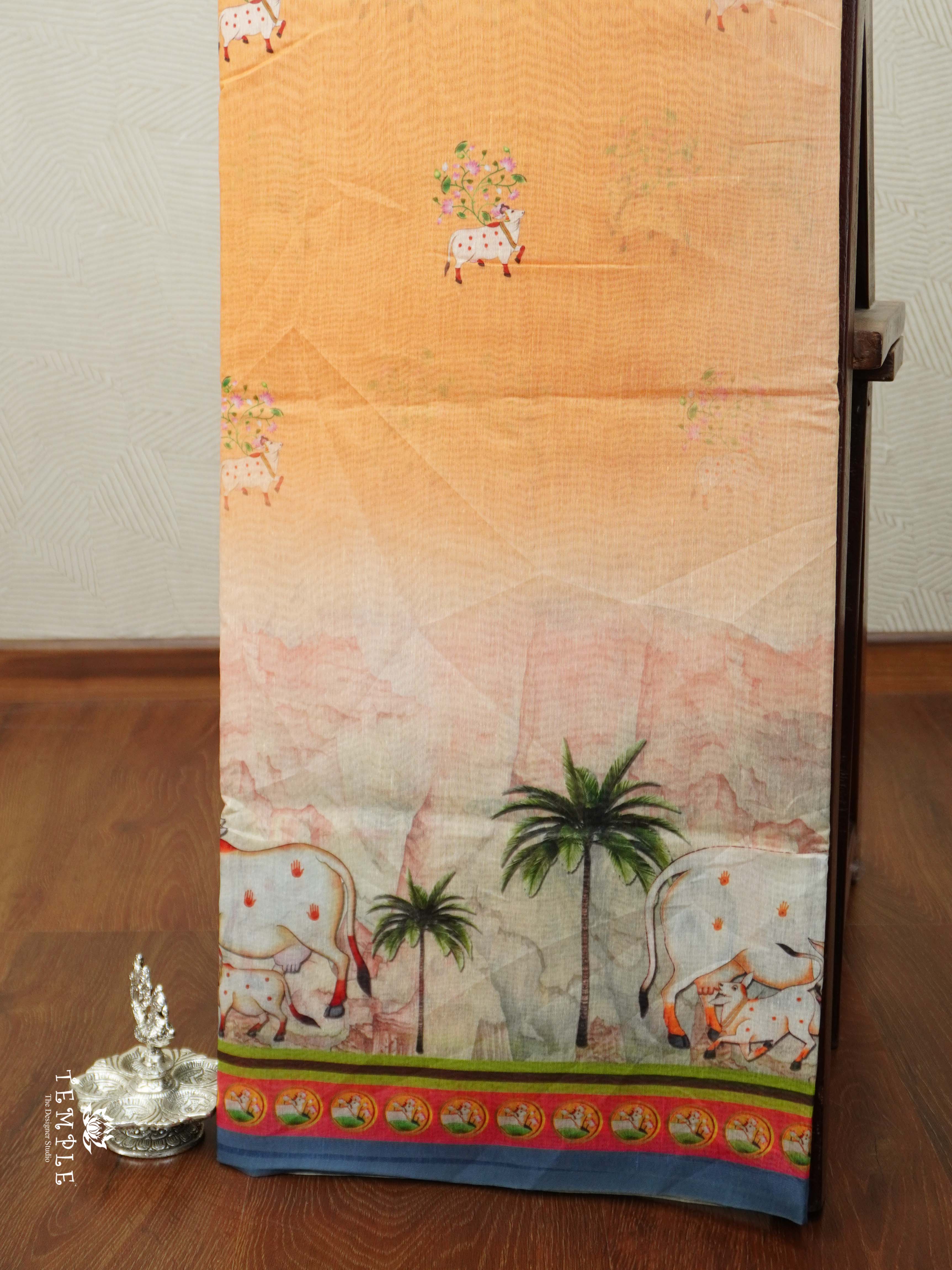 Varnika Printed Chanderi Cotton Saree | TTDS2098