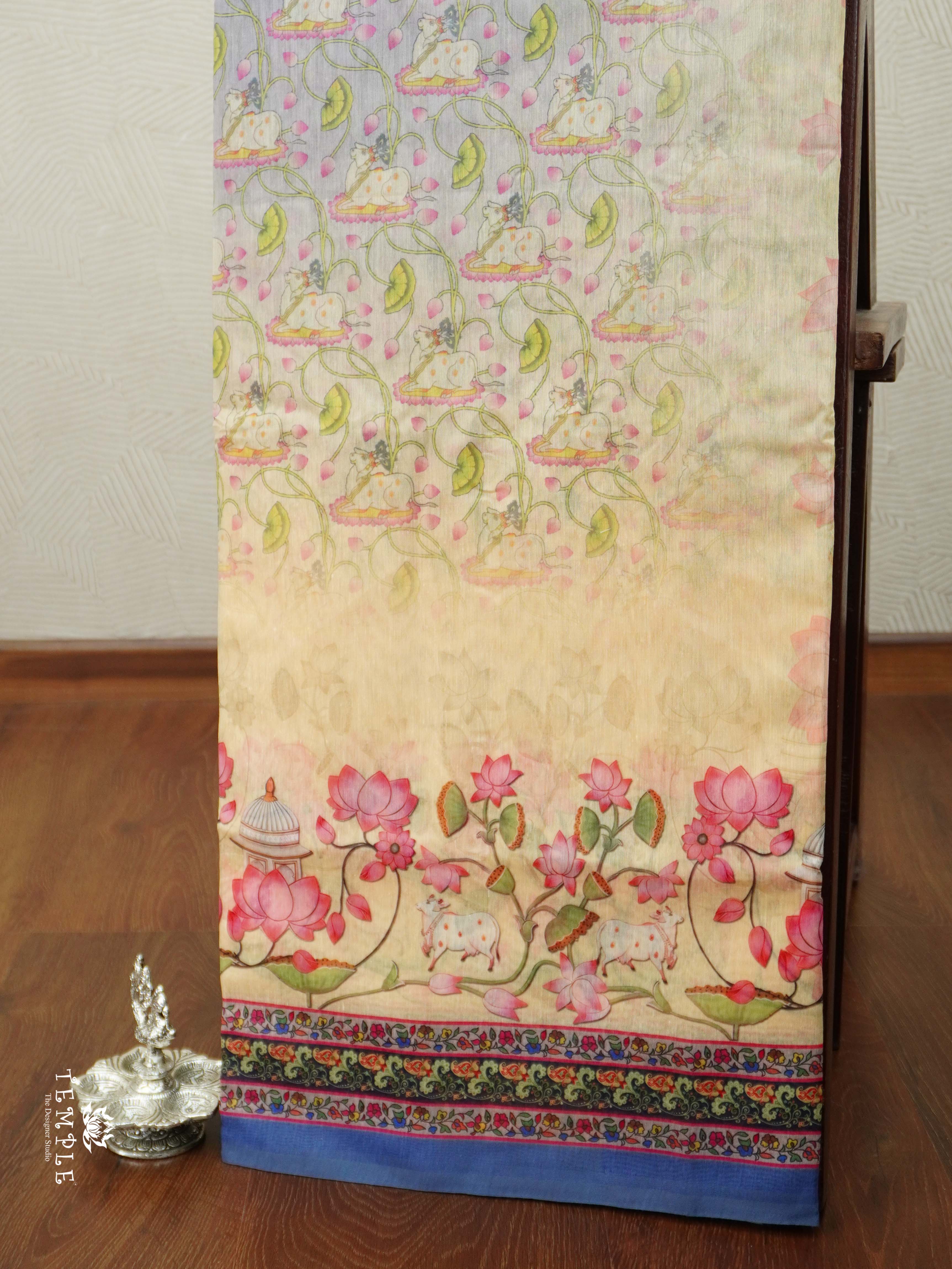 Varnika Printed Chanderi Cotton Saree | TTDS2098