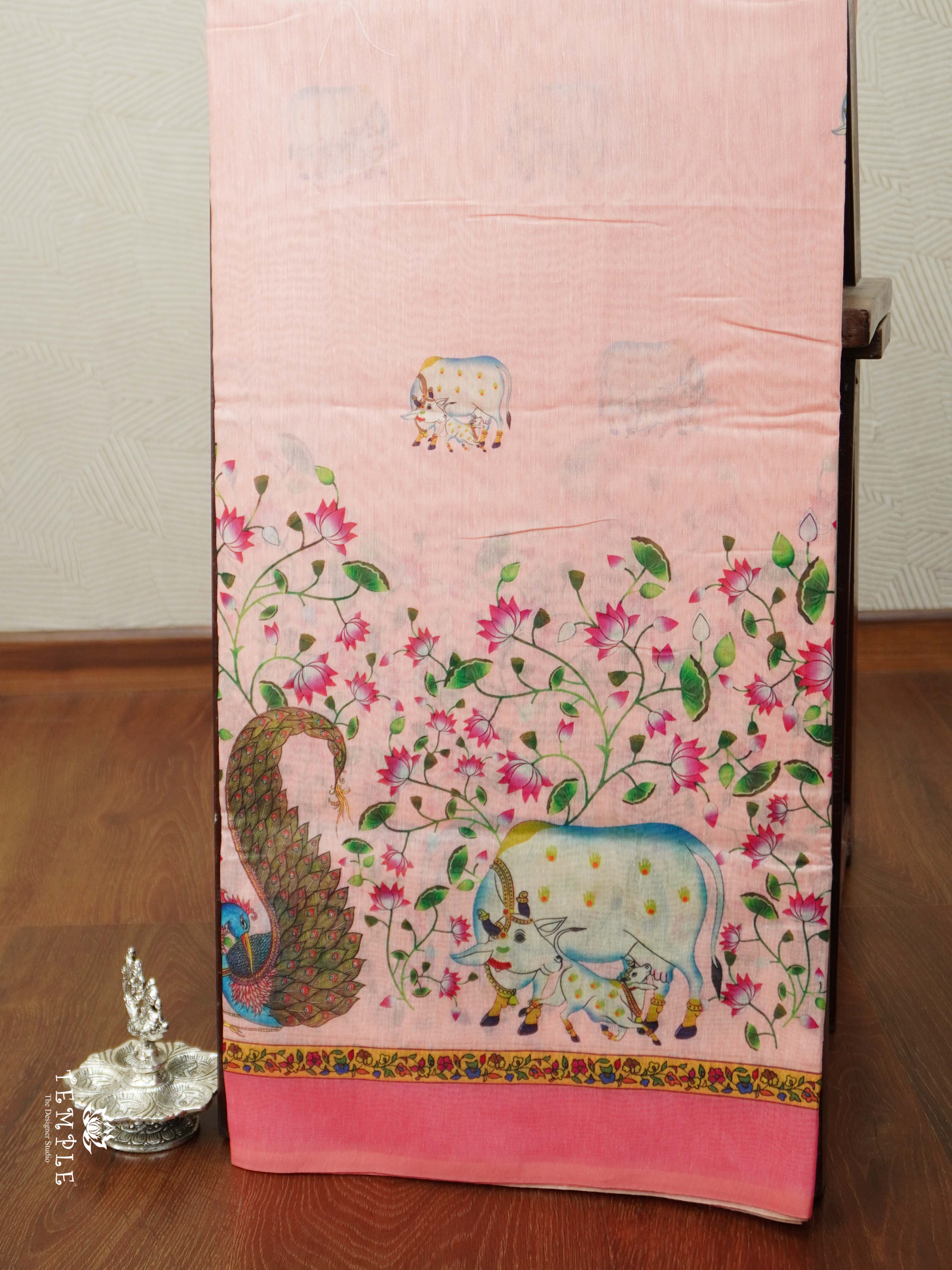 Varnika Printed Chanderi Cotton Saree | TTDS2098