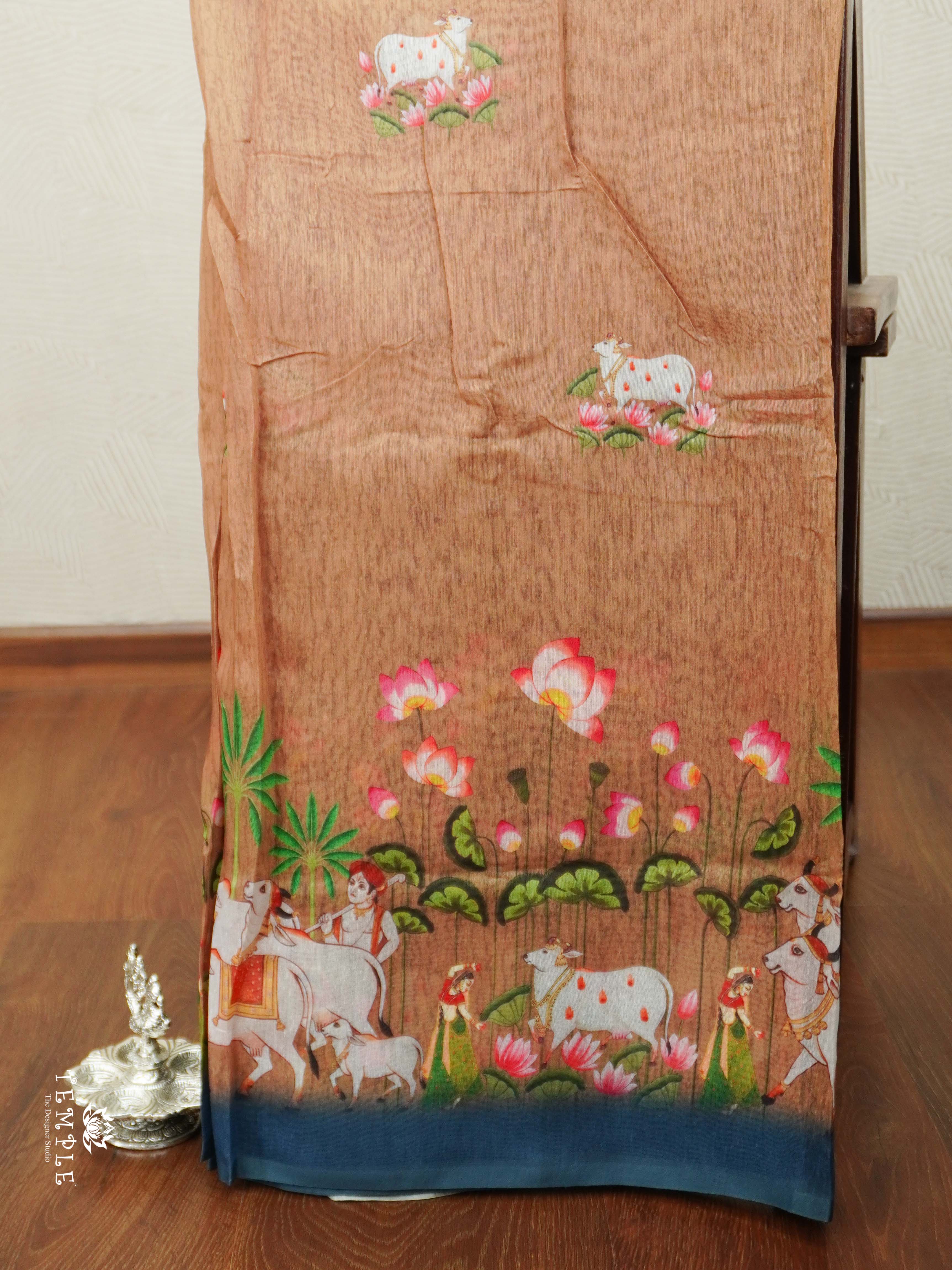 Varnika Printed Chanderi Cotton Saree | TTDS2098
