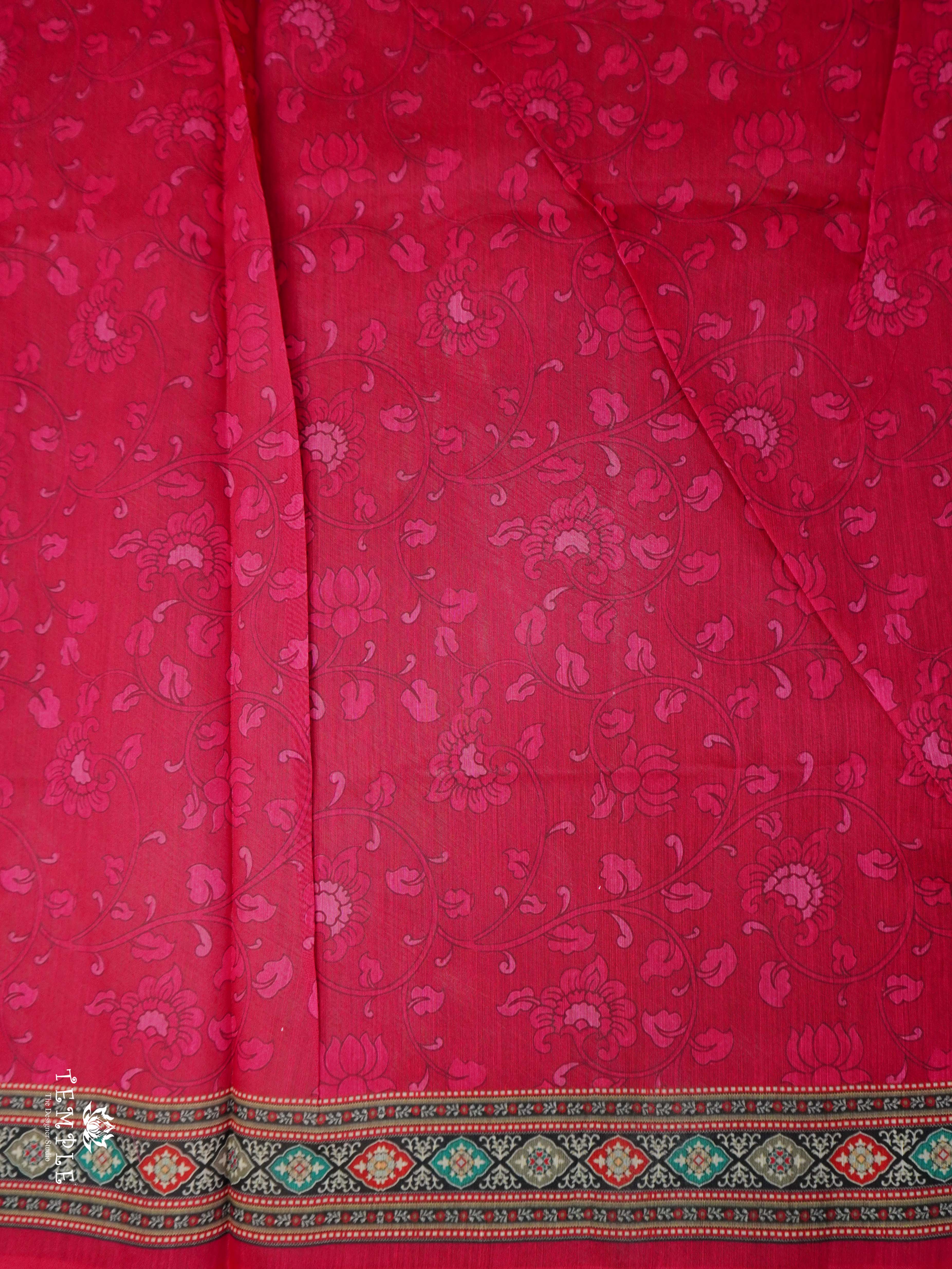 Varnika Printed Chanderi Cotton Saree | TTDS2098