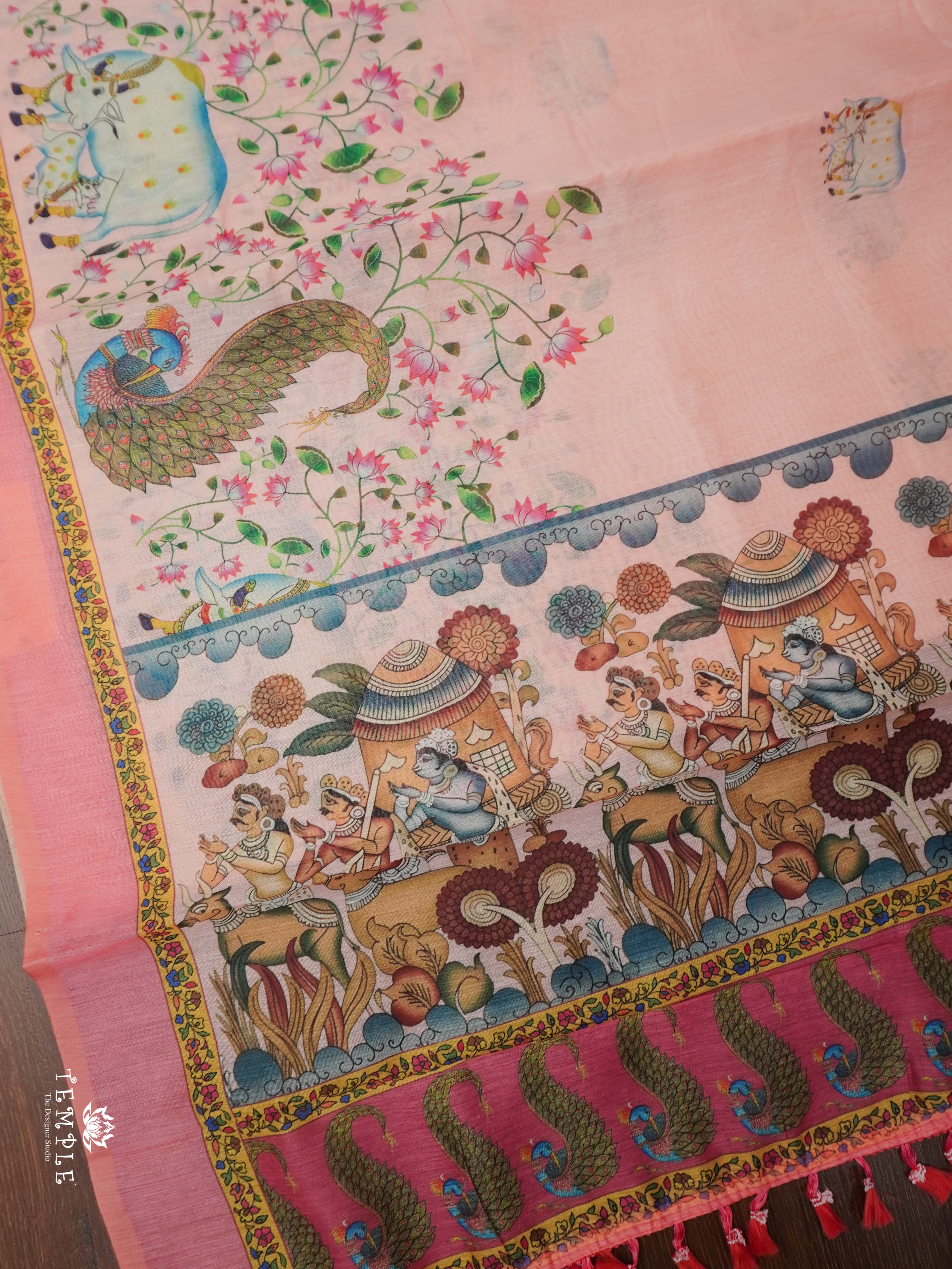 Varnika Printed Chanderi Cotton Saree | TTDS2098