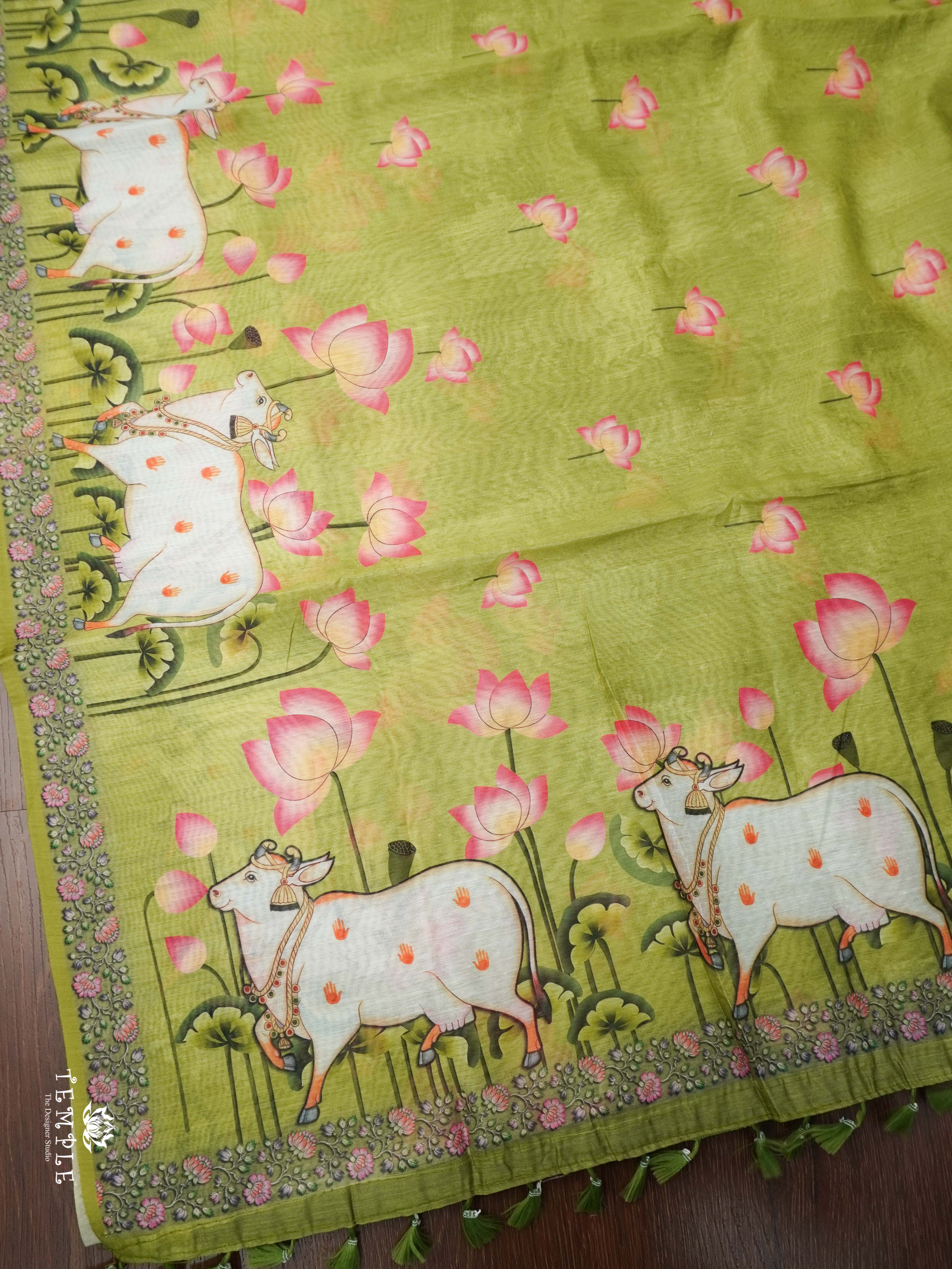 Varnika Printed Chanderi Cotton Saree | TTDS2098