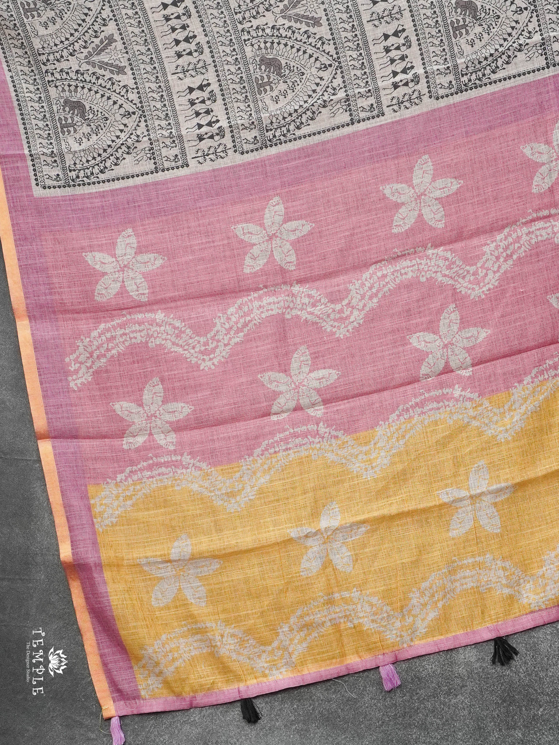 Linen Cotton Saree | TTDS3045