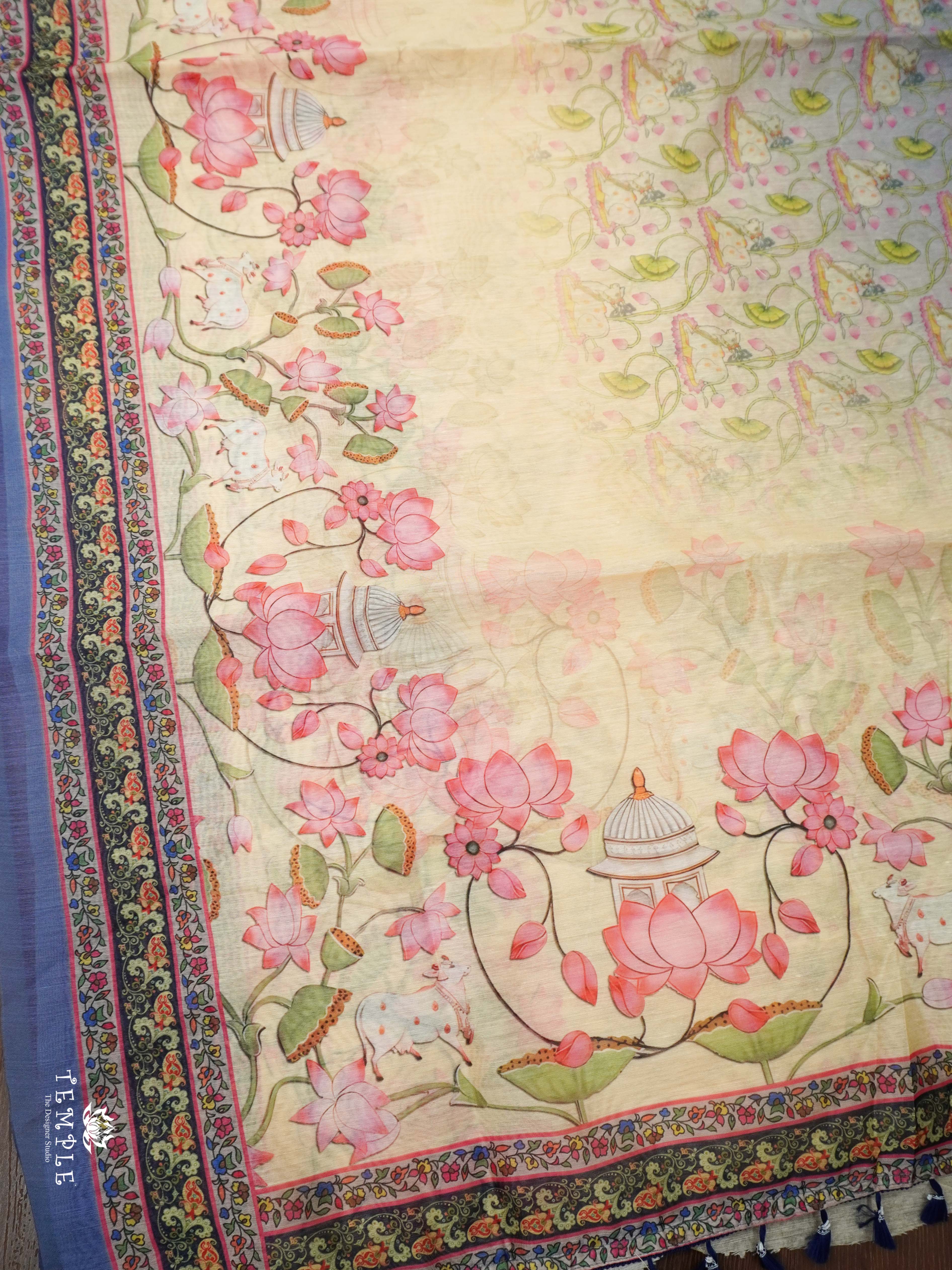 Varnika Printed Chanderi Cotton Saree | TTDS2098