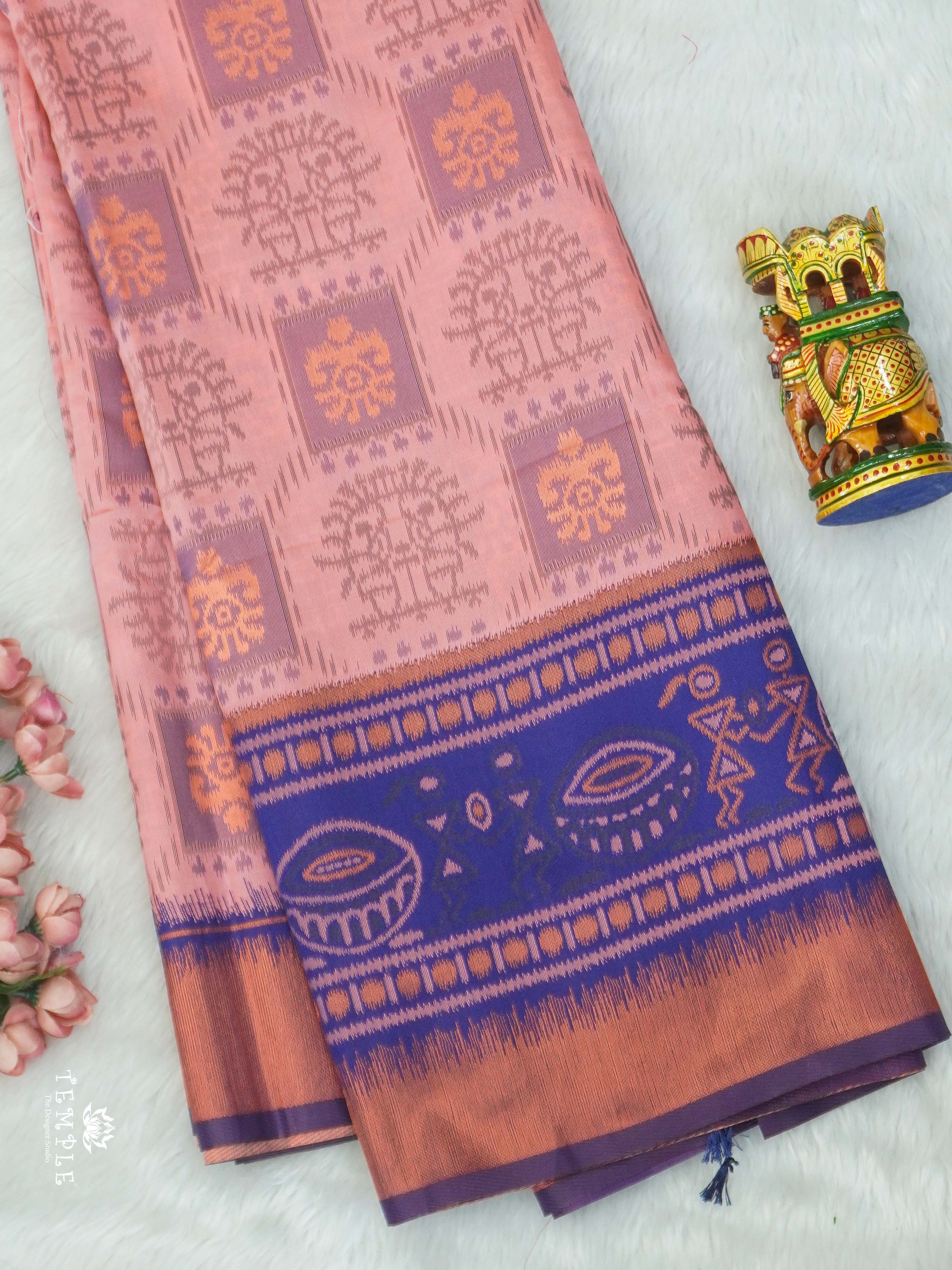 Warli Printed Art Silk Sarees | TTDS2569 | Design 2