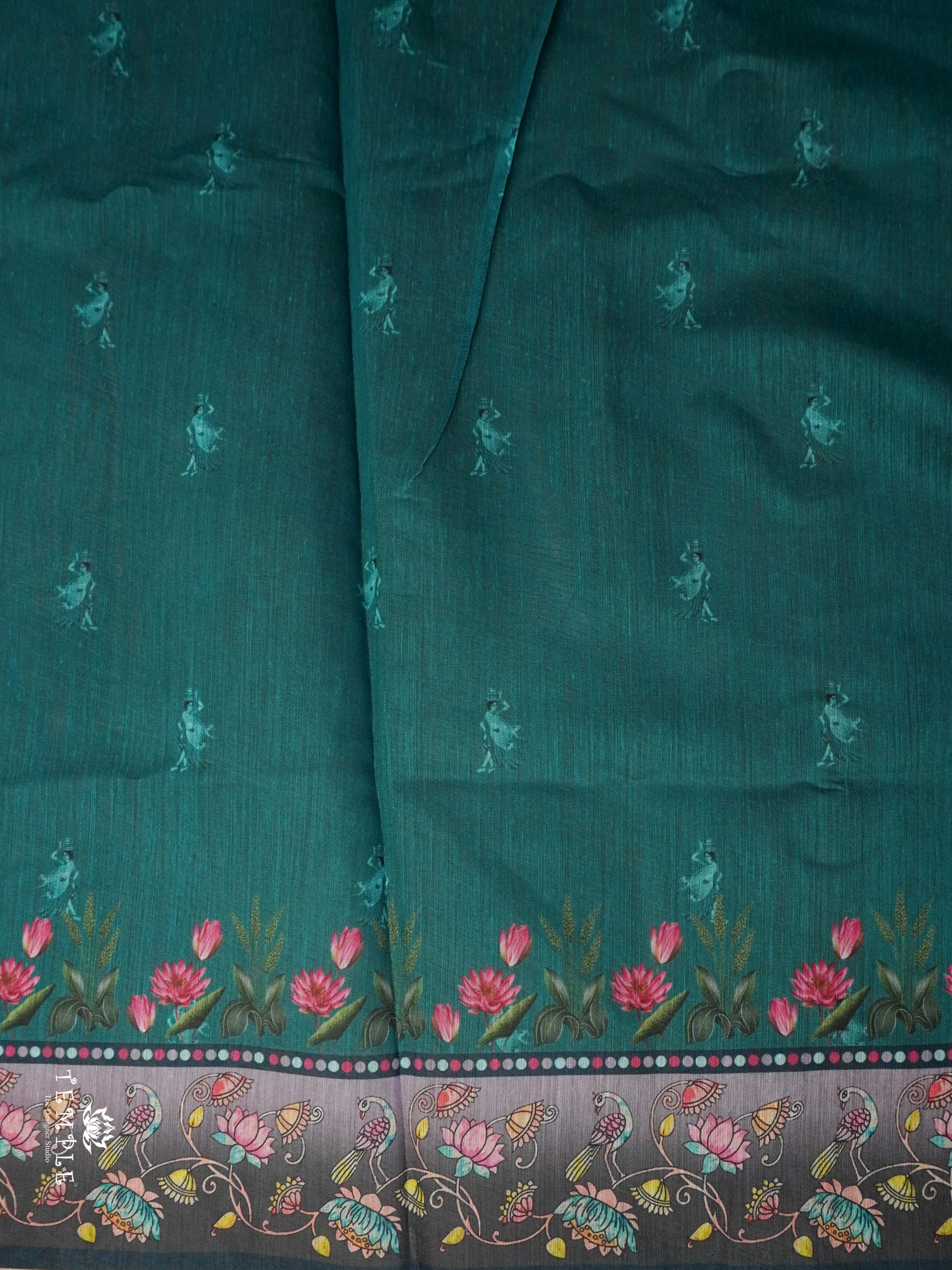 Varnika Printed Chanderi Cotton Saree | TTDS2098