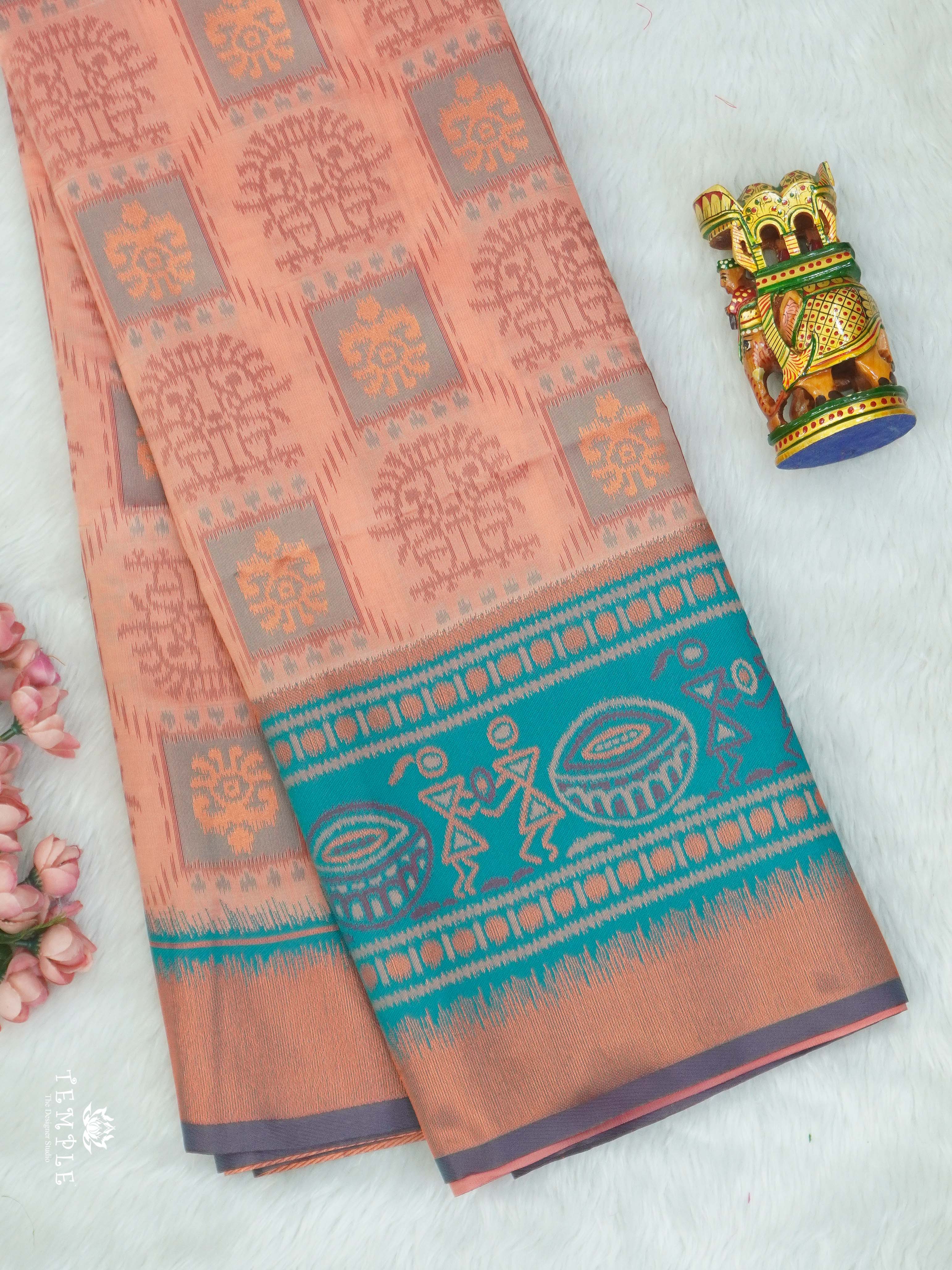 Warli Printed Art Silk Sarees | TTDS2569 | Design 2