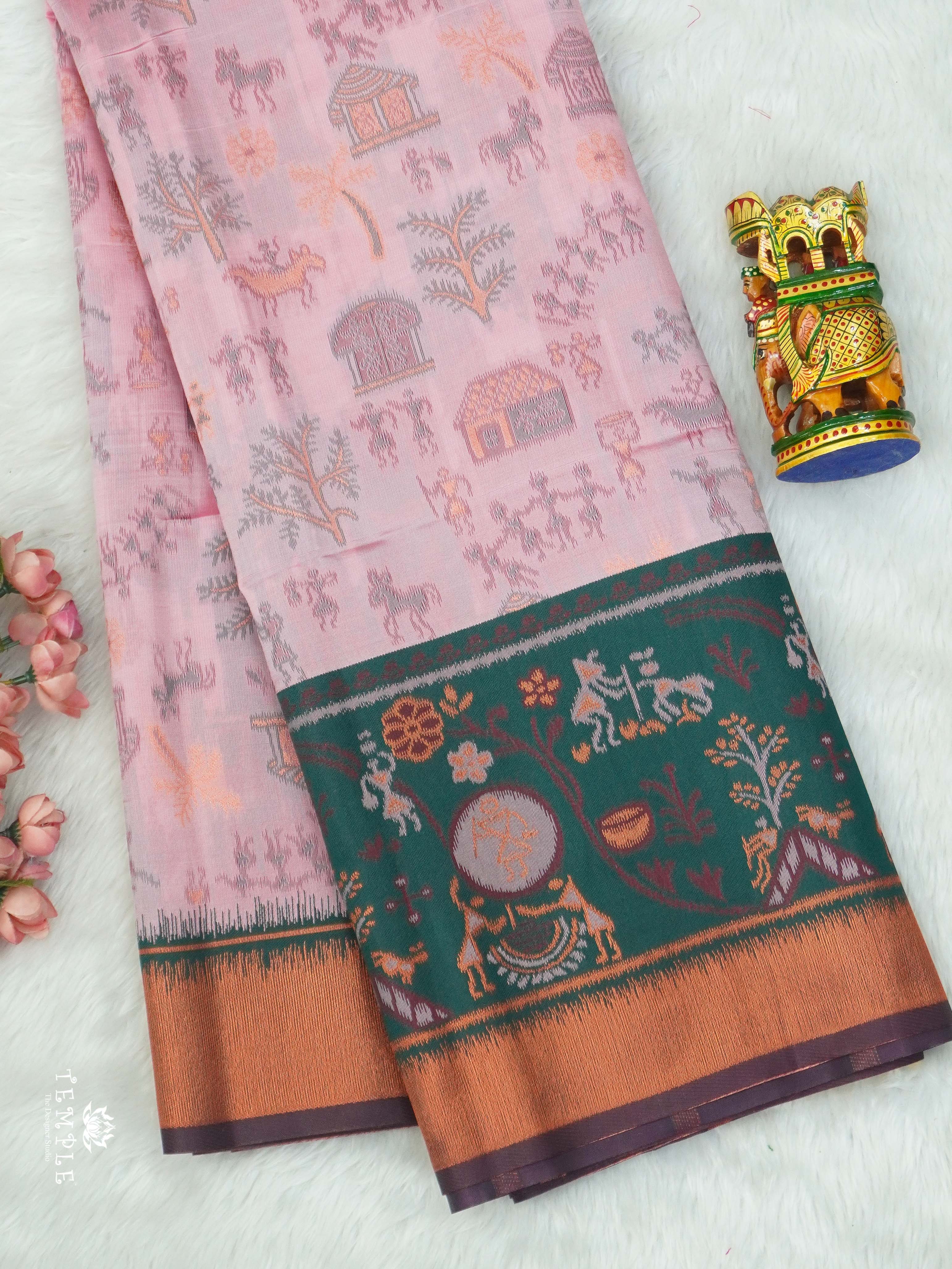 Warli Printed Art Silk Sarees | TTDS2571 | Design 4