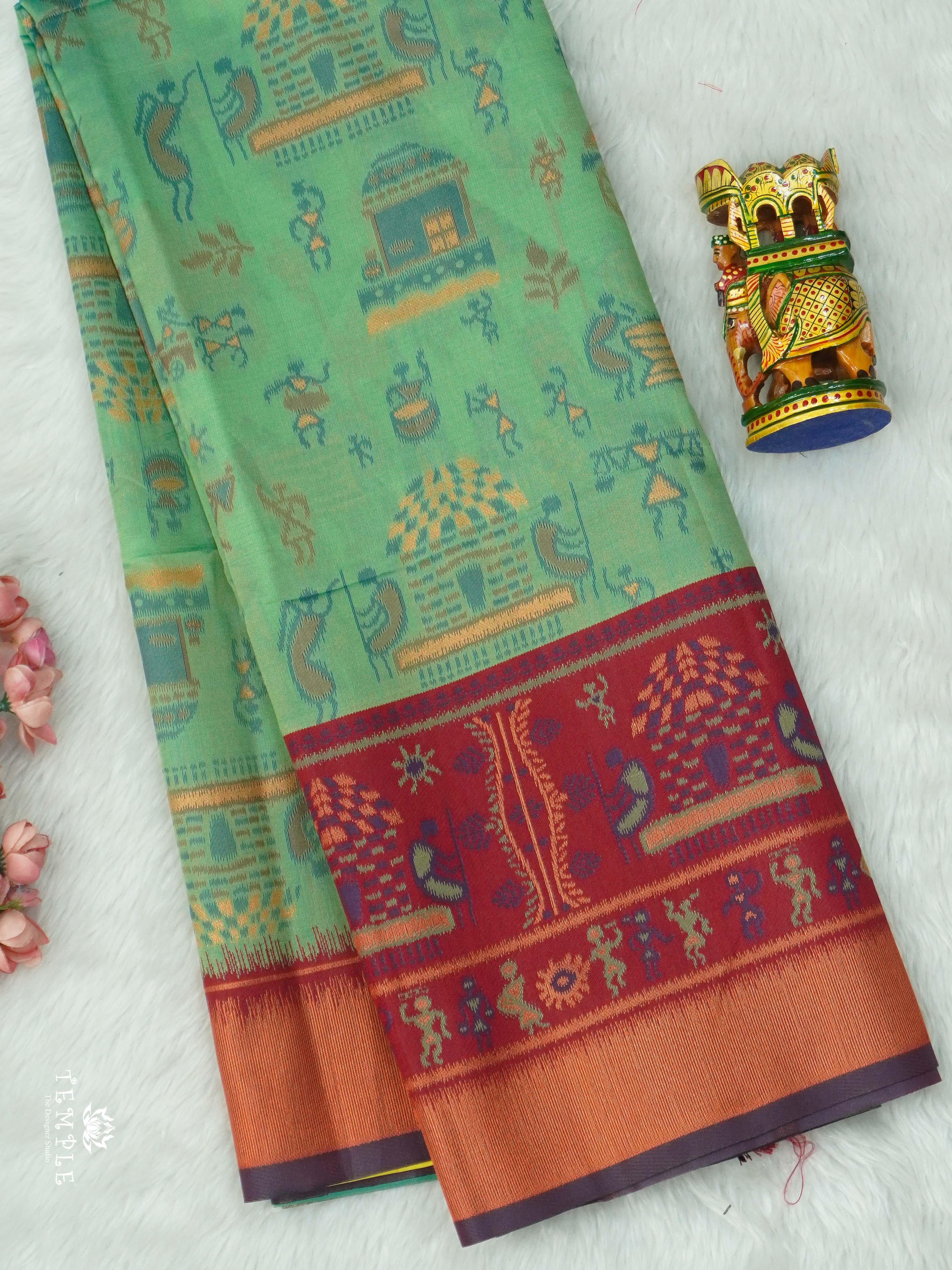 Warli Printed Art Silk Sarees | TTDS2582 | Design 6