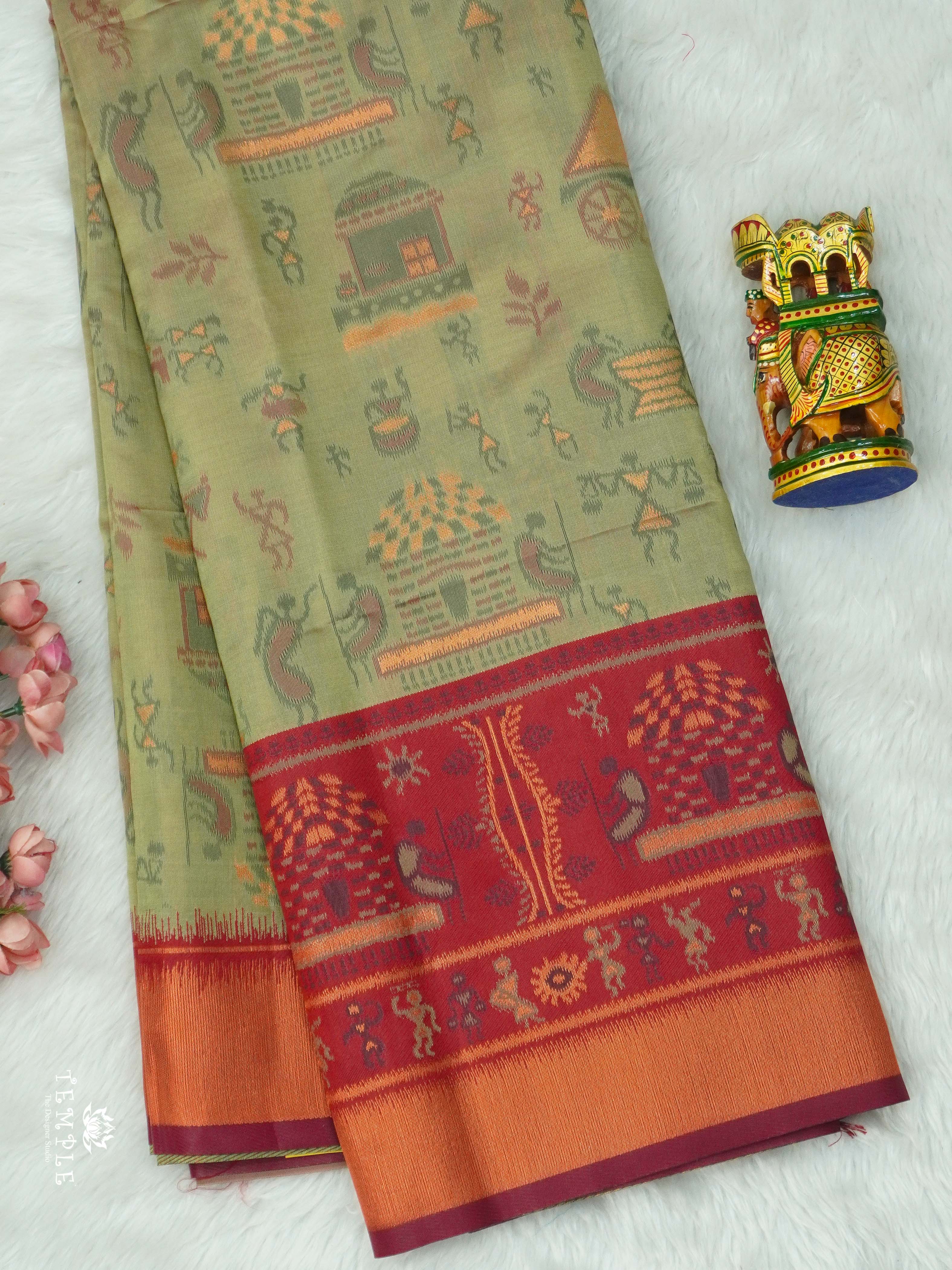 Warli Printed Art Silk Sarees | TTDS2582 | Design 6