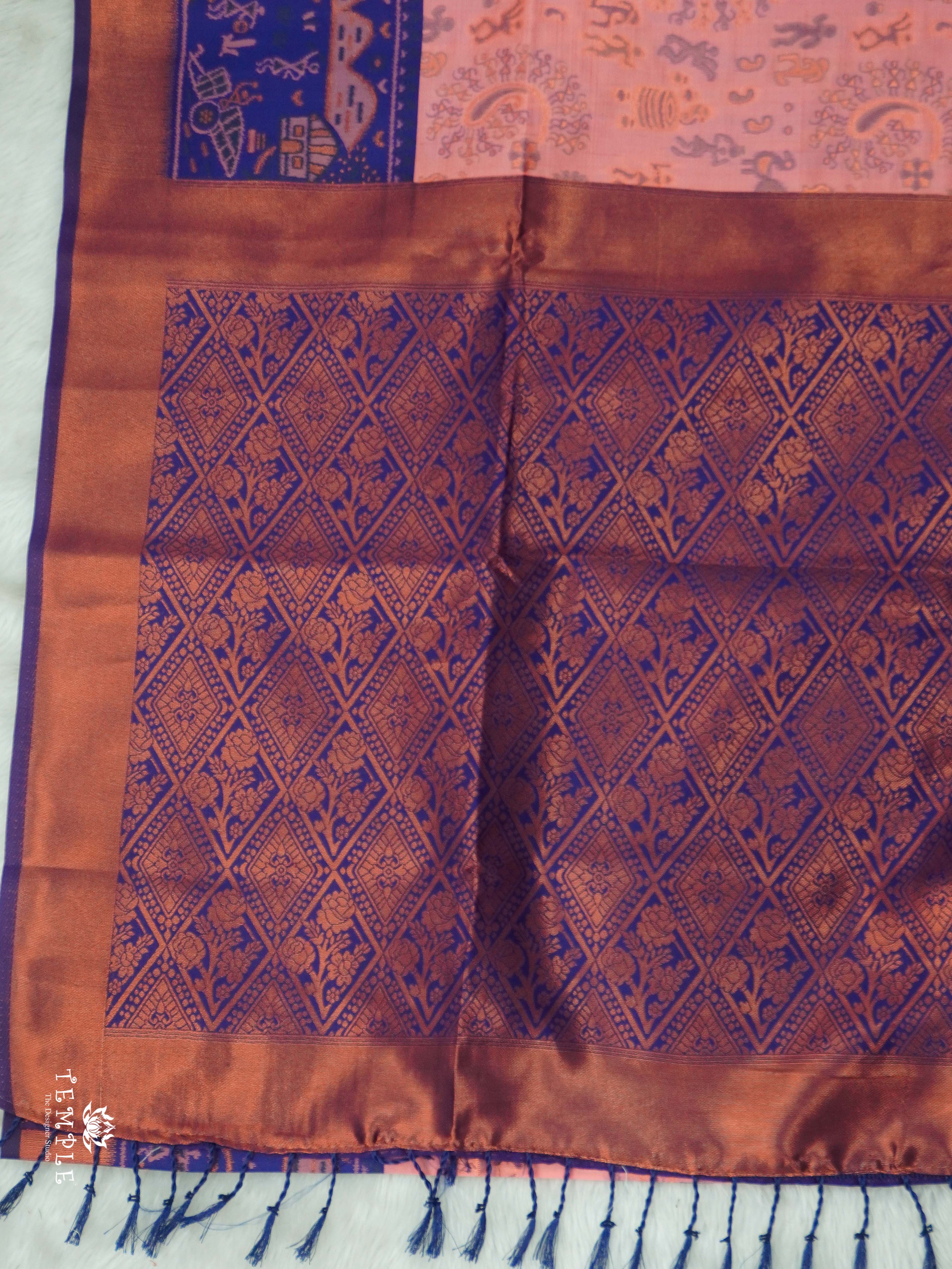 Warli Printed Art Silk Sarees | TTDS2583 | Design 7