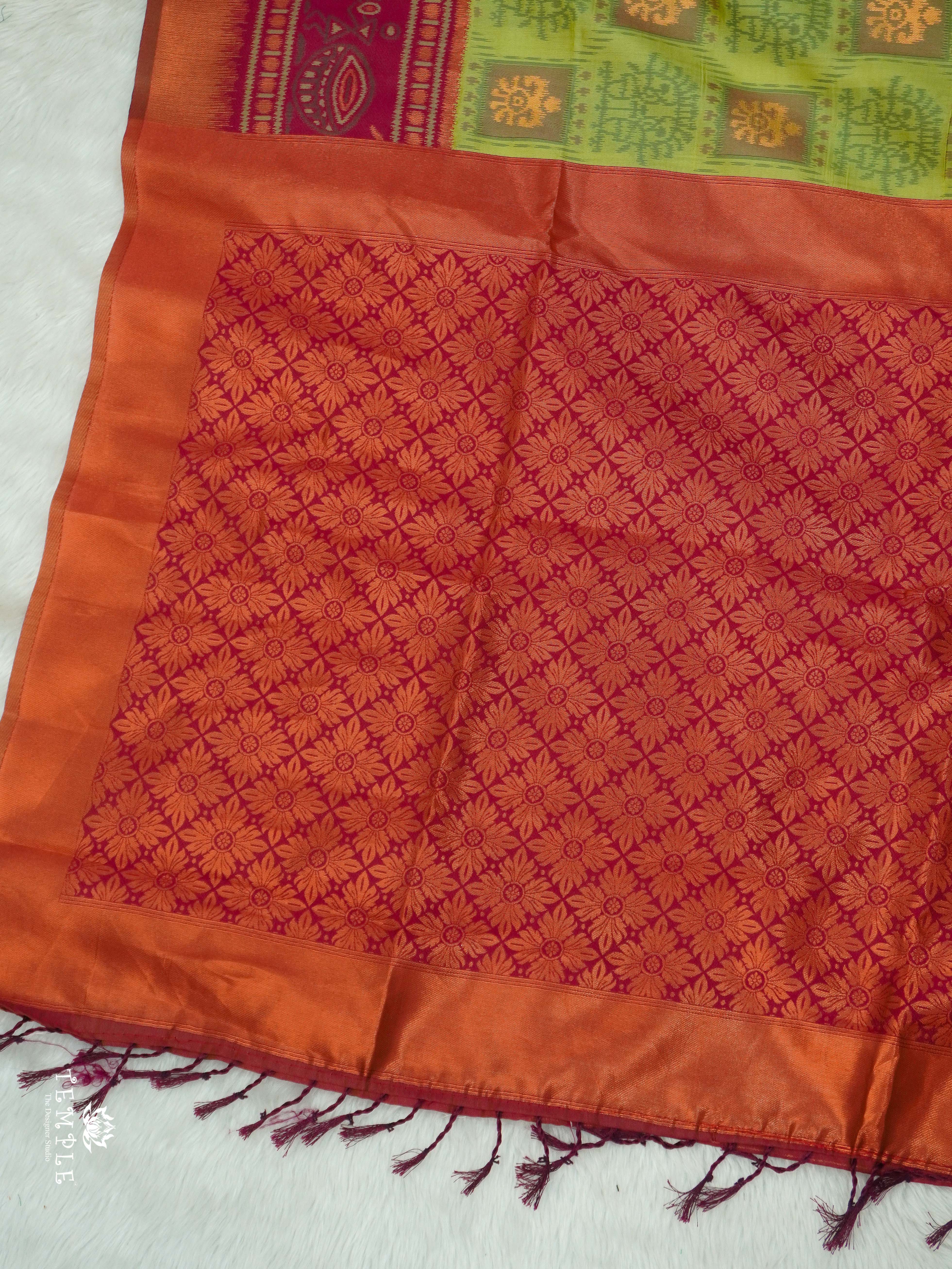 Warli Printed Art Silk Sarees | TTDS2569 | Design 2