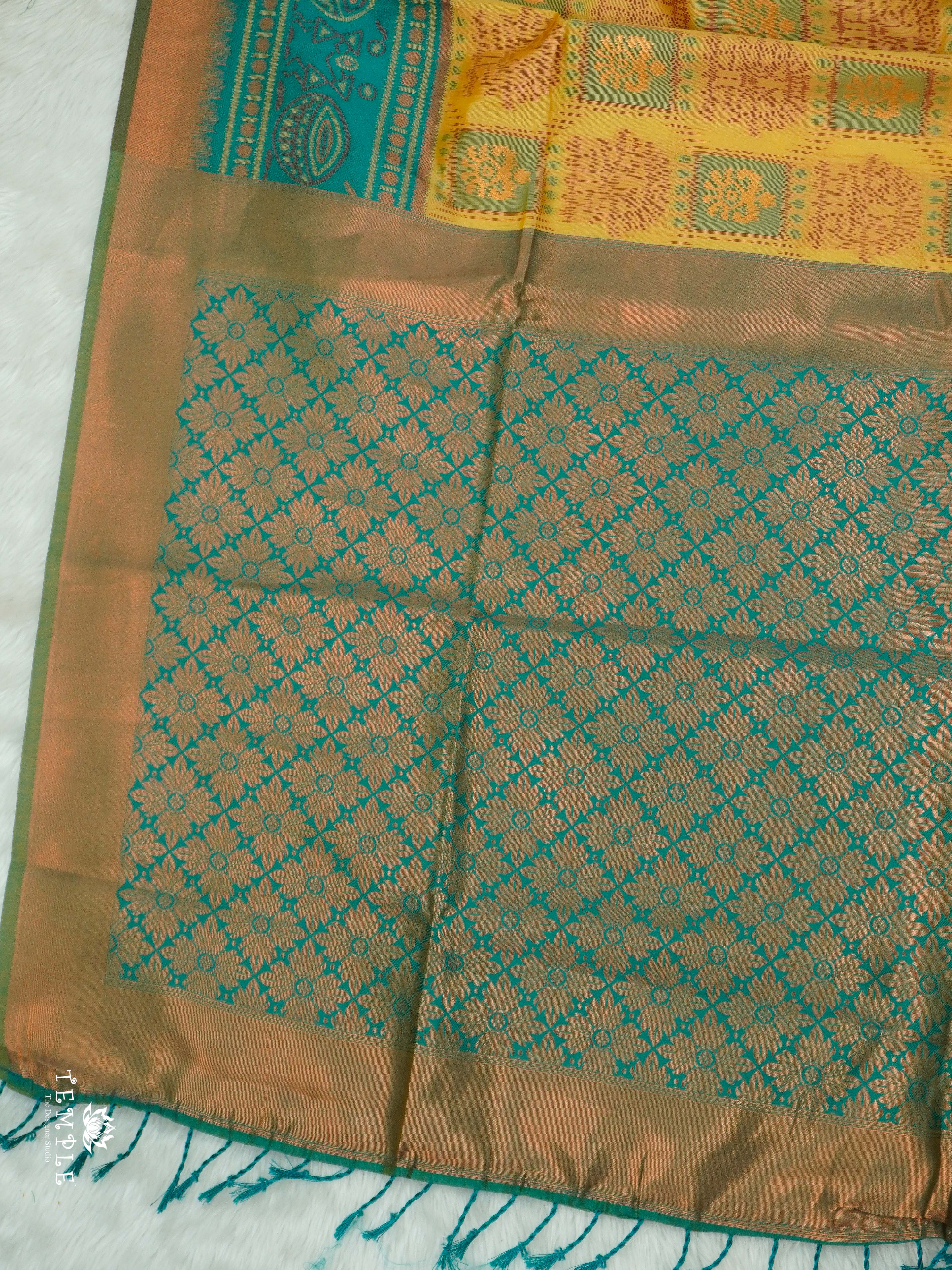 Warli Printed Art Silk Sarees | TTDS2569 | Design 2
