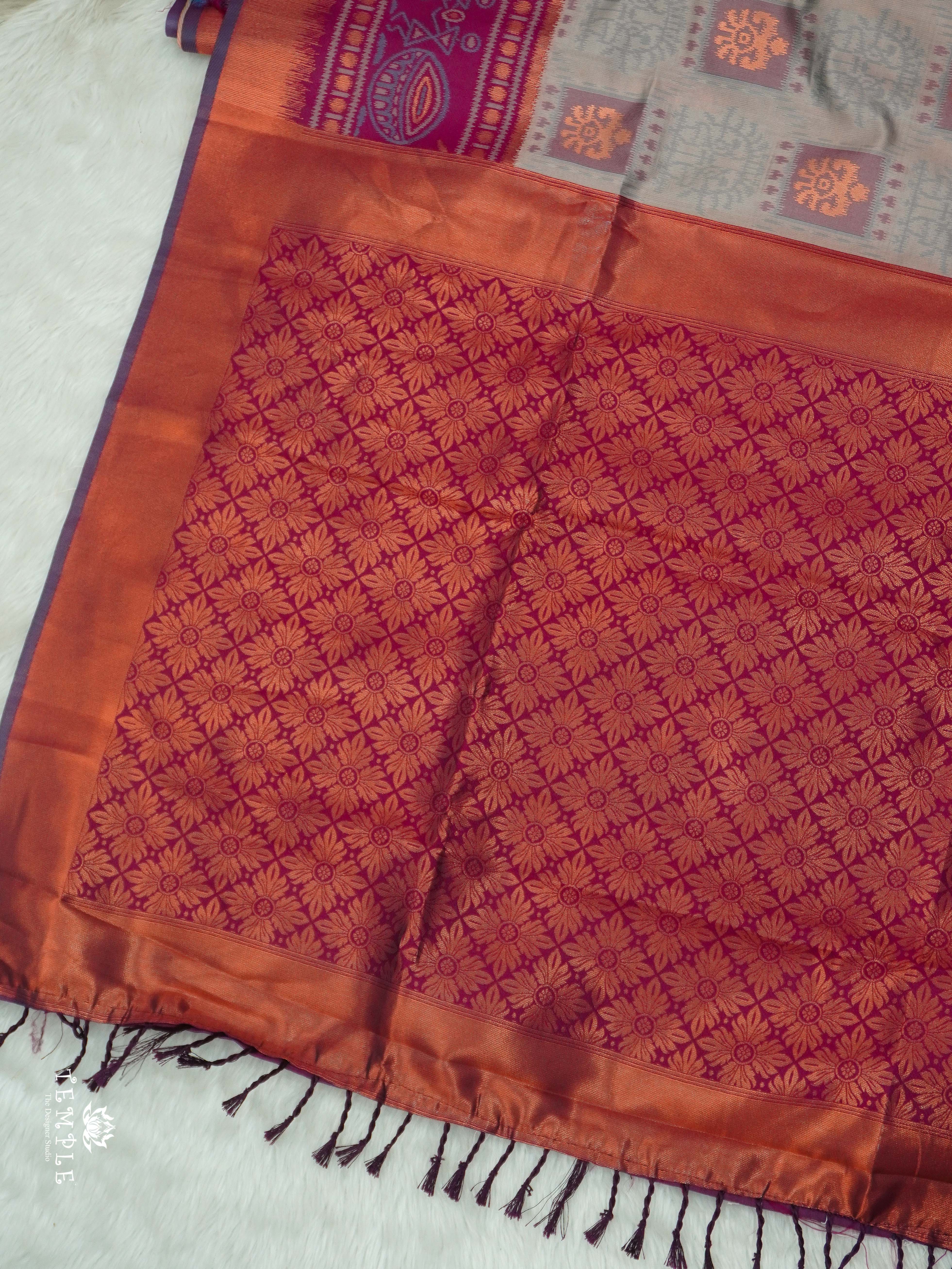 Warli Printed Art Silk Sarees | TTDS2569 | Design 2