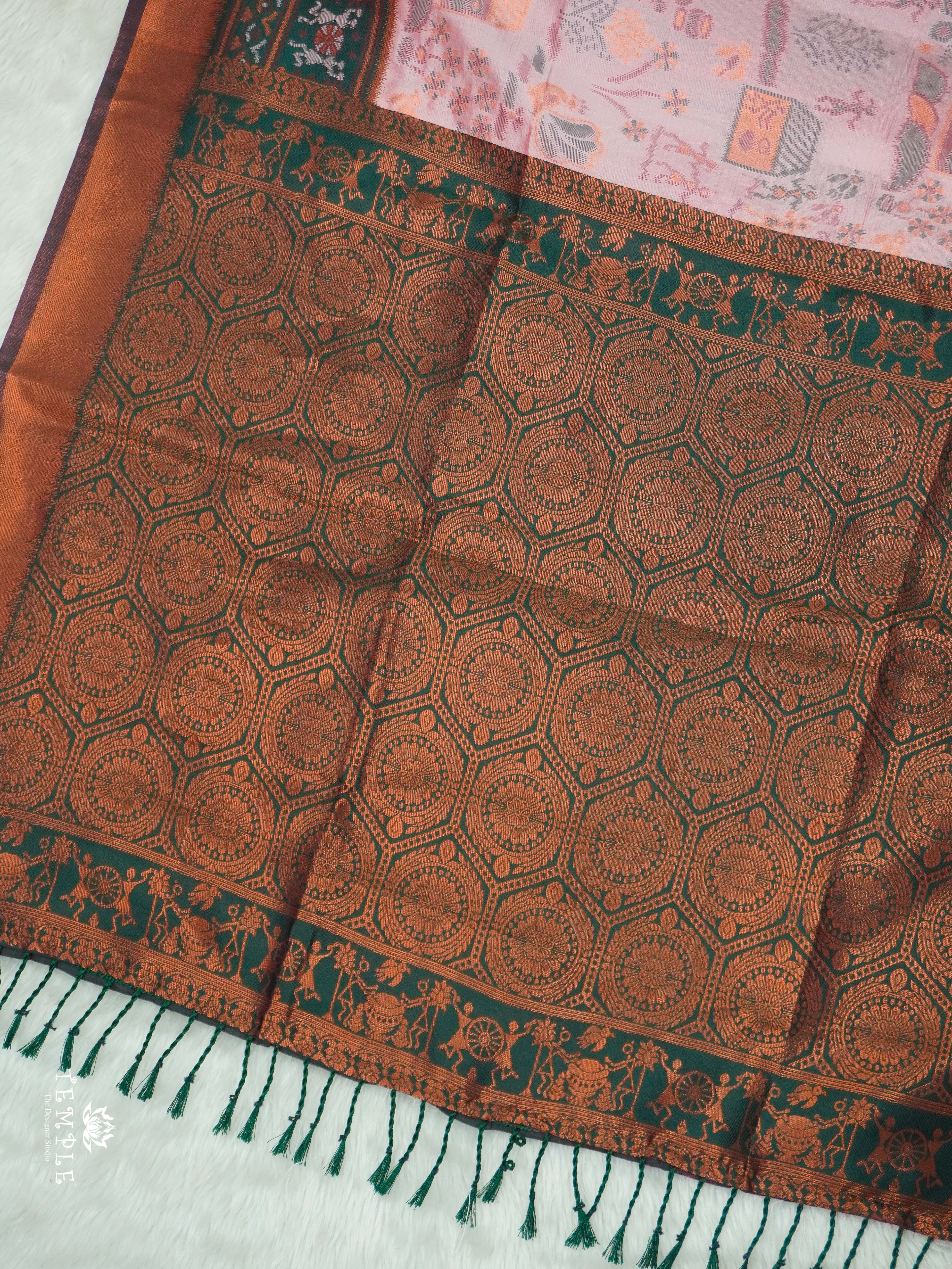 Warli Printed Art Silk Sarees | TTDS2570 | Design 3