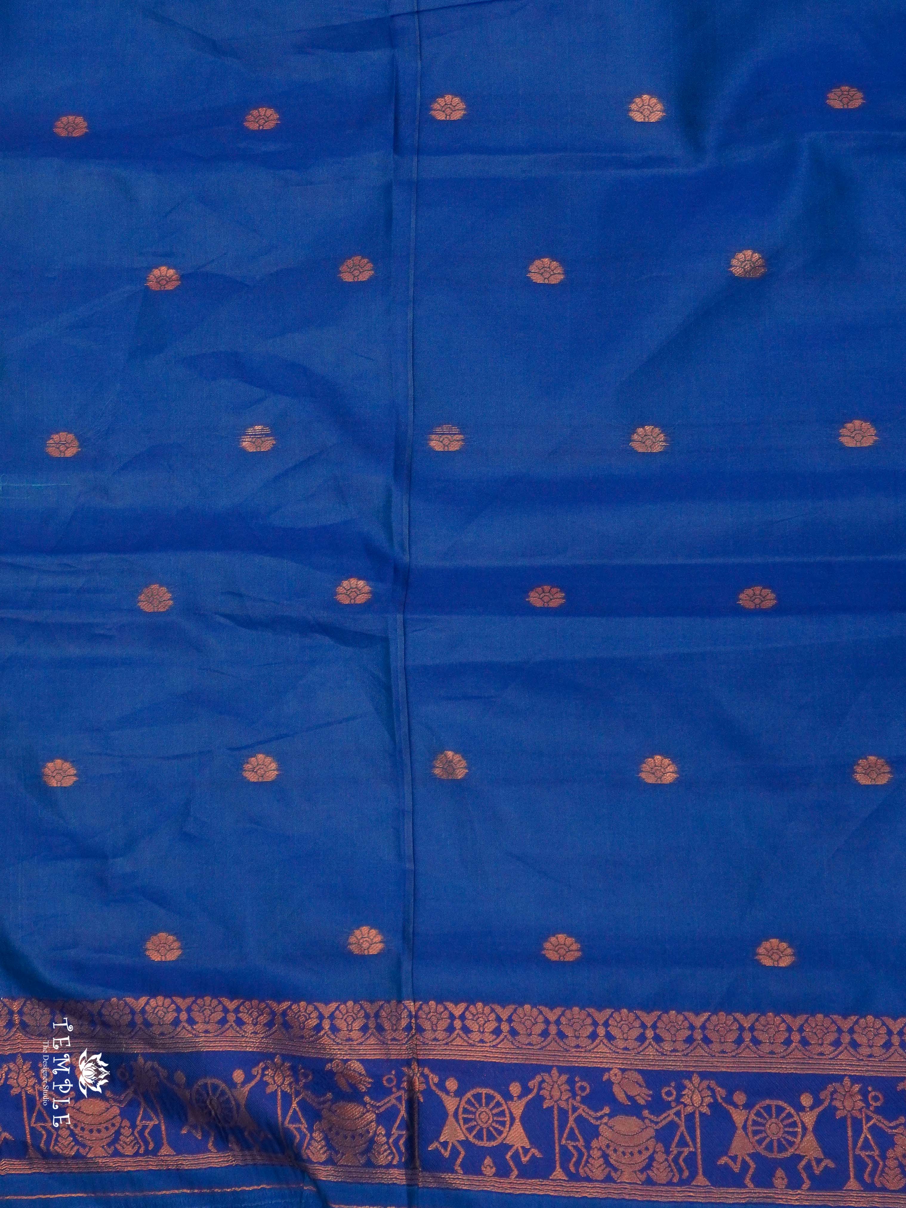 Warli Printed Art Silk Sarees | TTDS2570 | Design 3