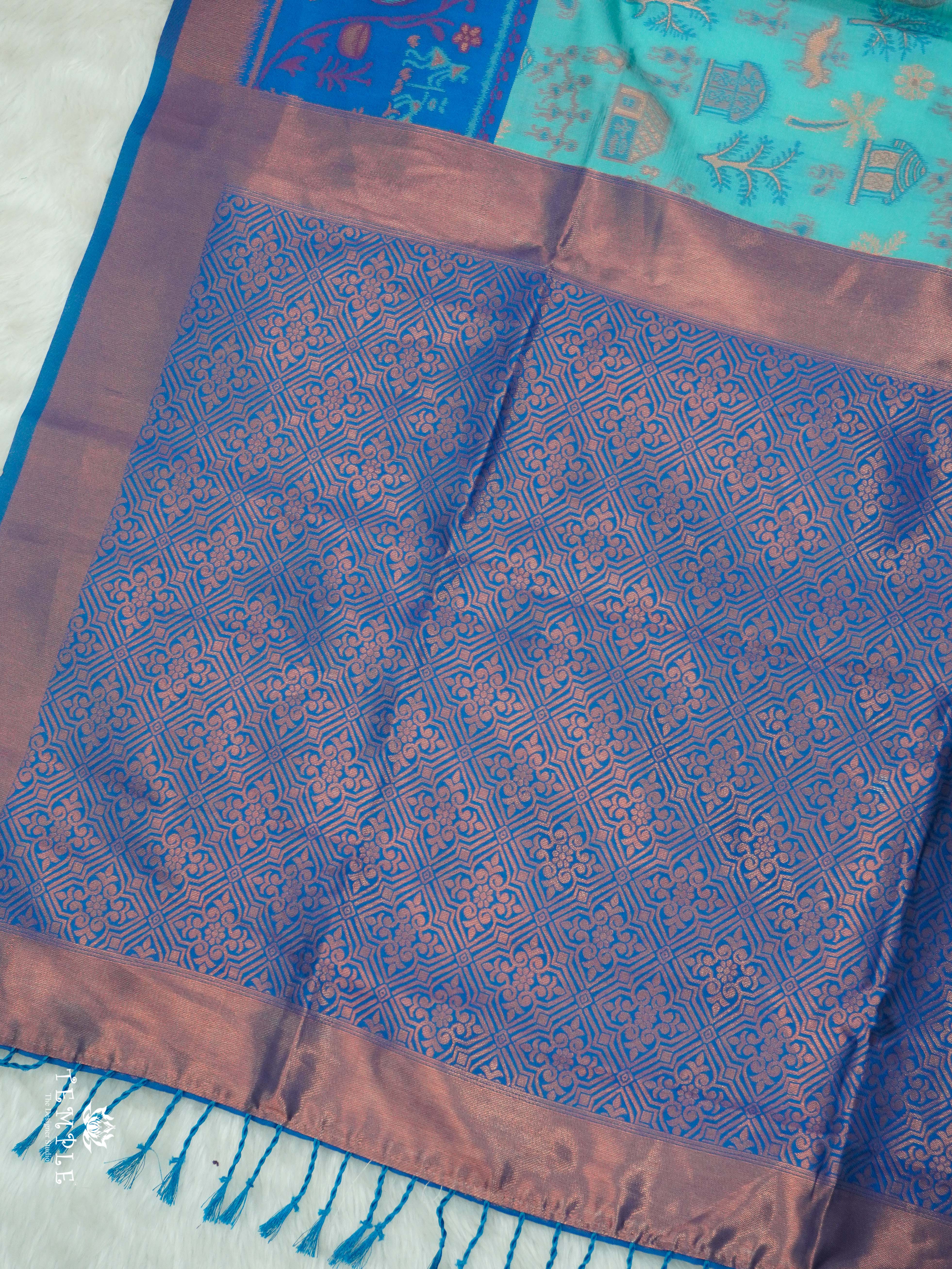 Warli Printed Art Silk Sarees | TTDS2571 | Design 4
