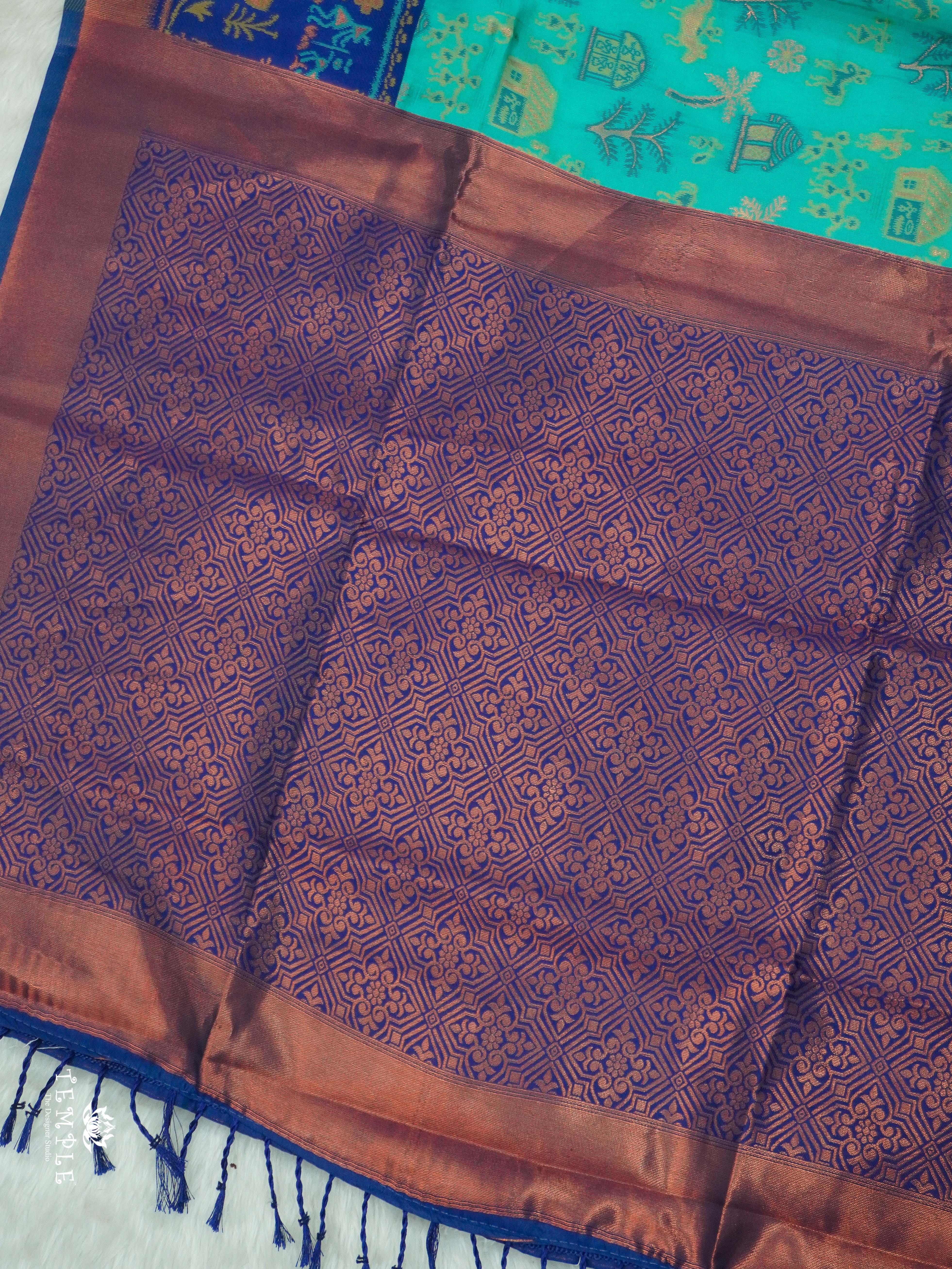 Warli Printed Art Silk Sarees | TTDS2571 | Design 4
