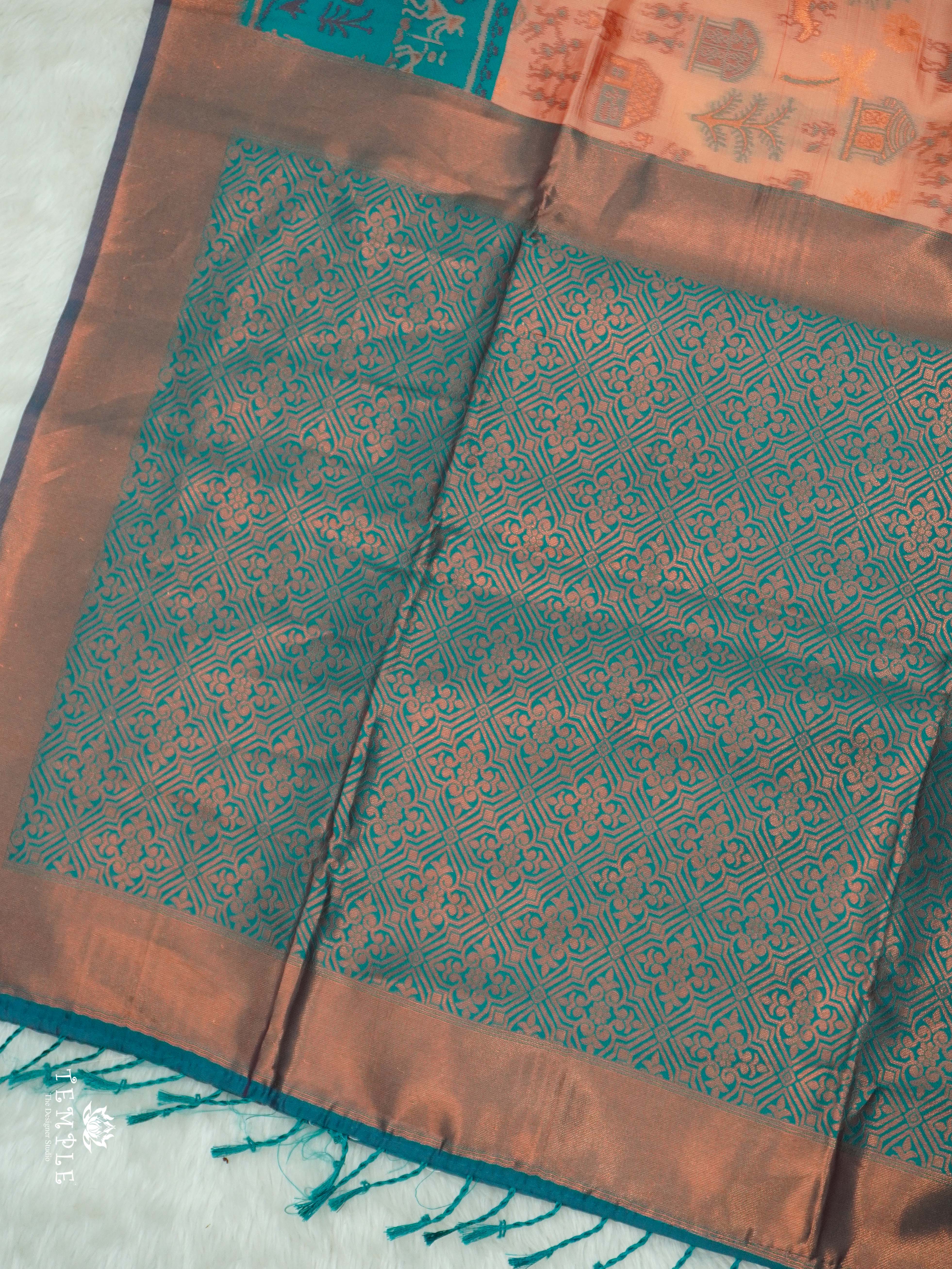 Warli Printed Art Silk Sarees | TTDS2571 | Design 4
