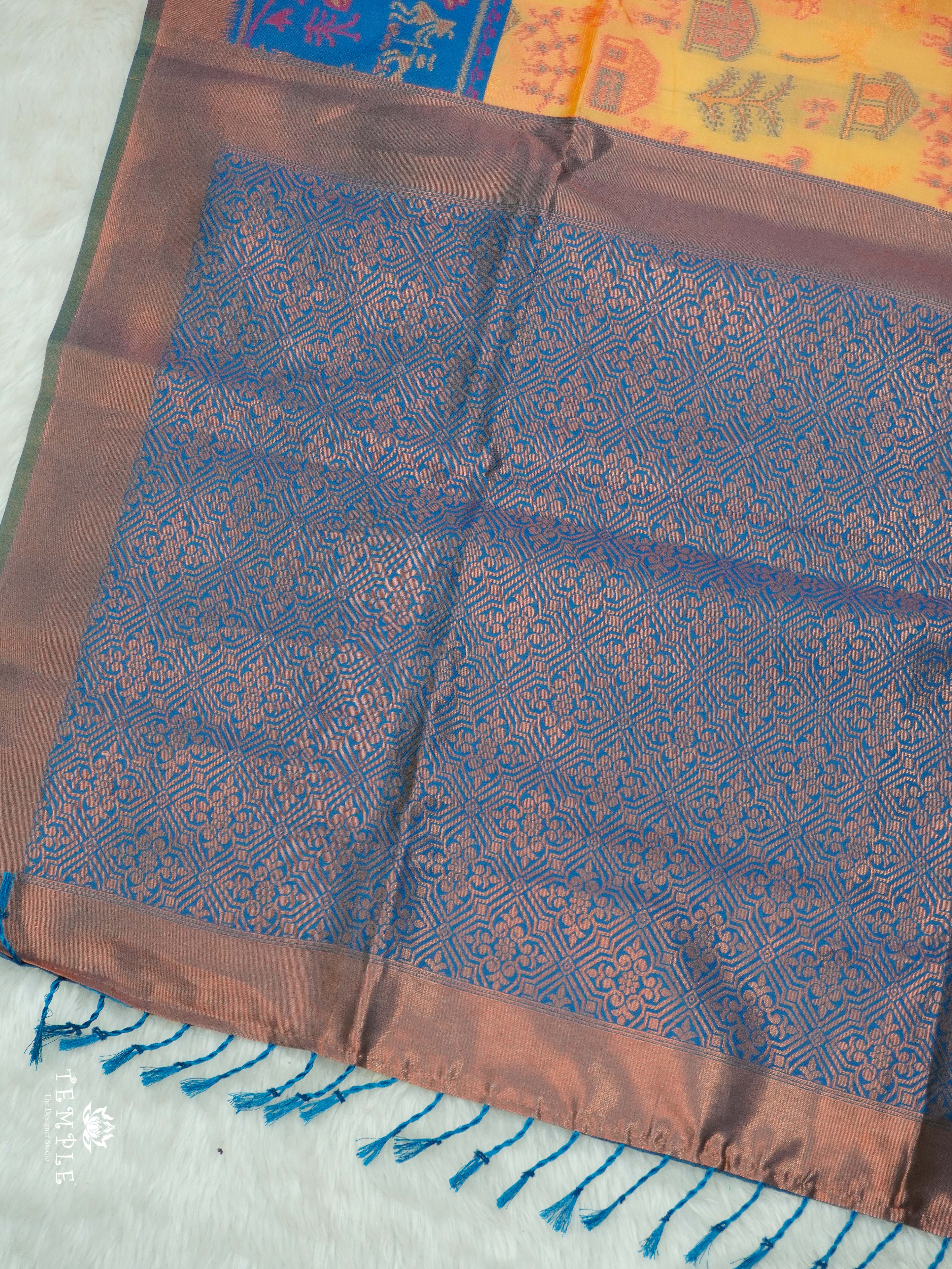Warli Printed Art Silk Sarees | TTDS2571 | Design 4
