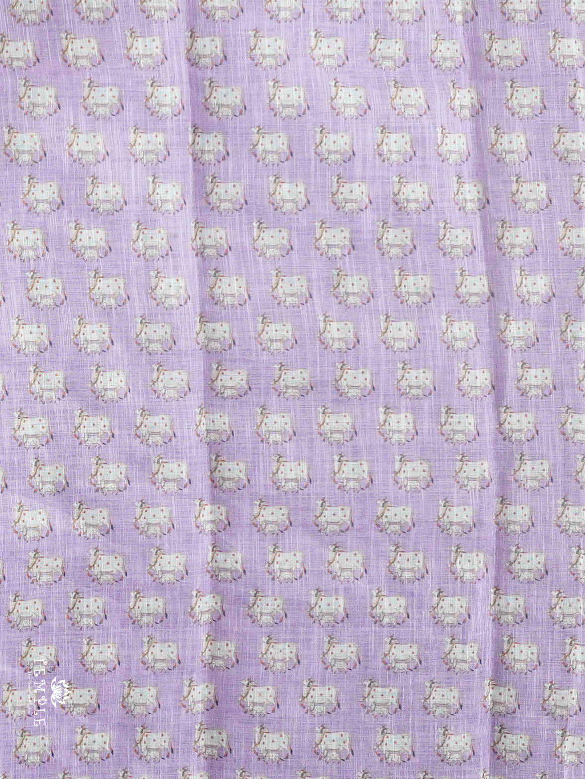Pichwai Printed Linen Cotton Saree | TTDS3050