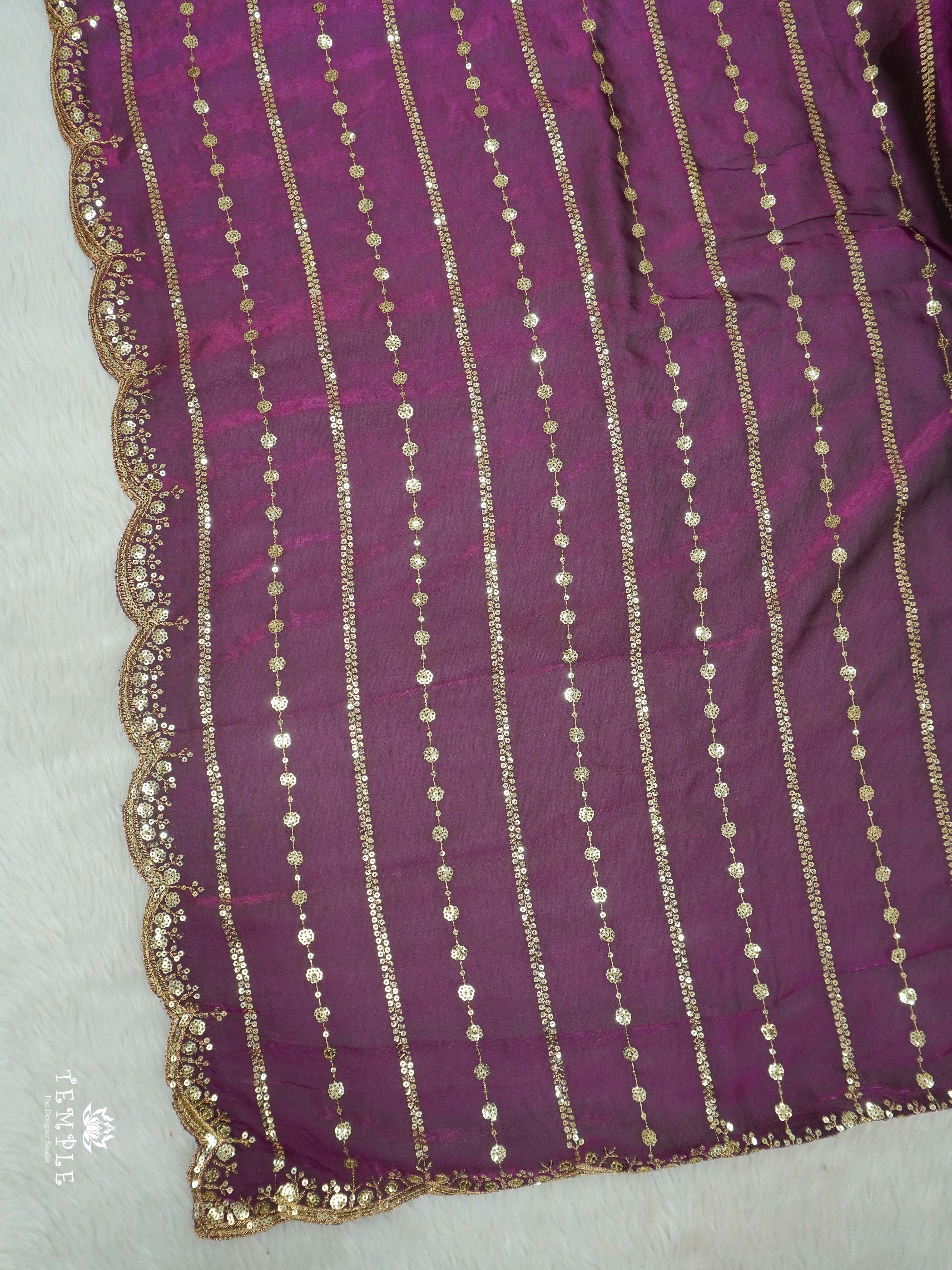 Designer Saree With Zari Embroidery Work | TTDS2562