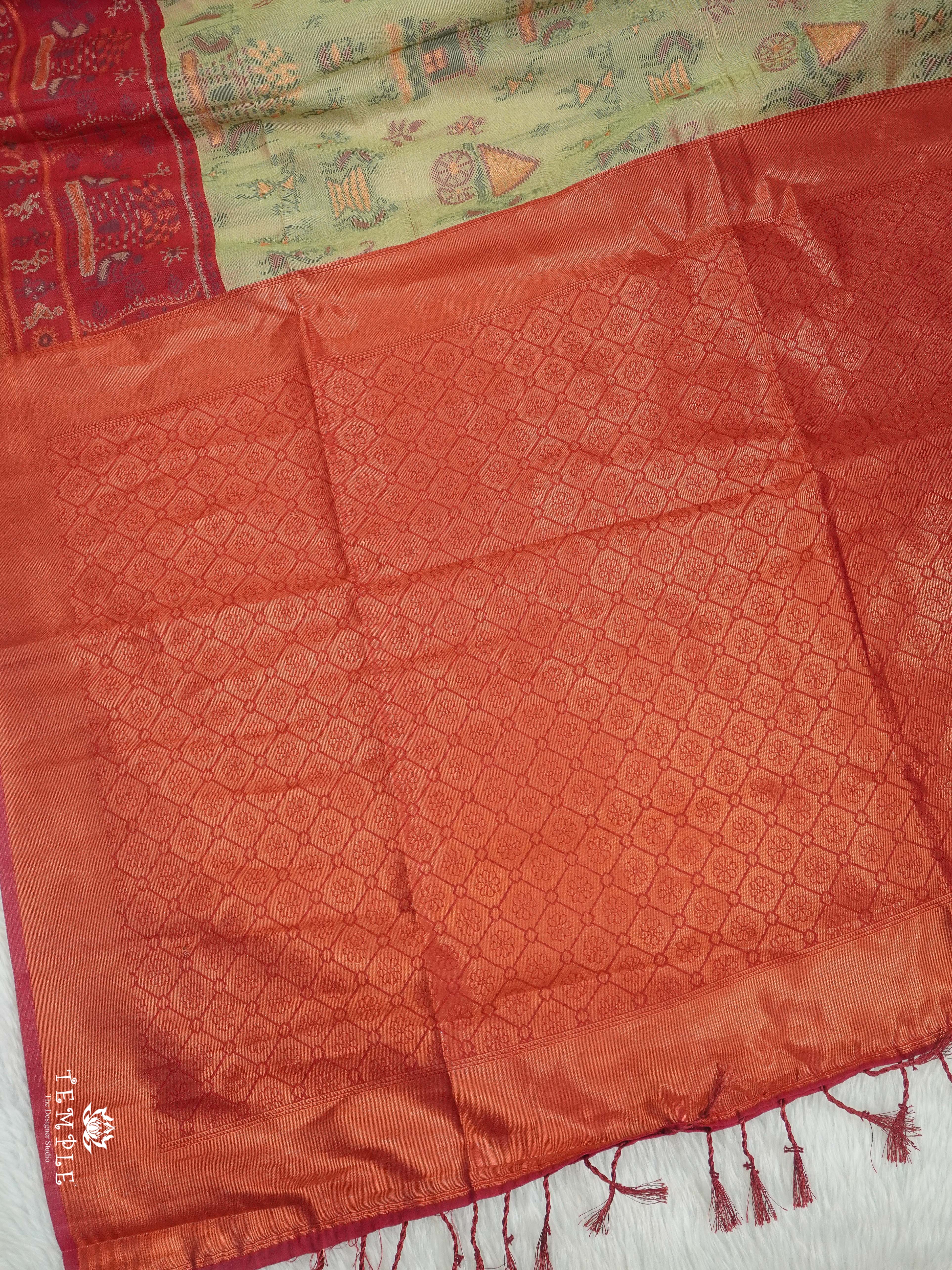 Warli Printed Art Silk Sarees | TTDS2582 | Design 6