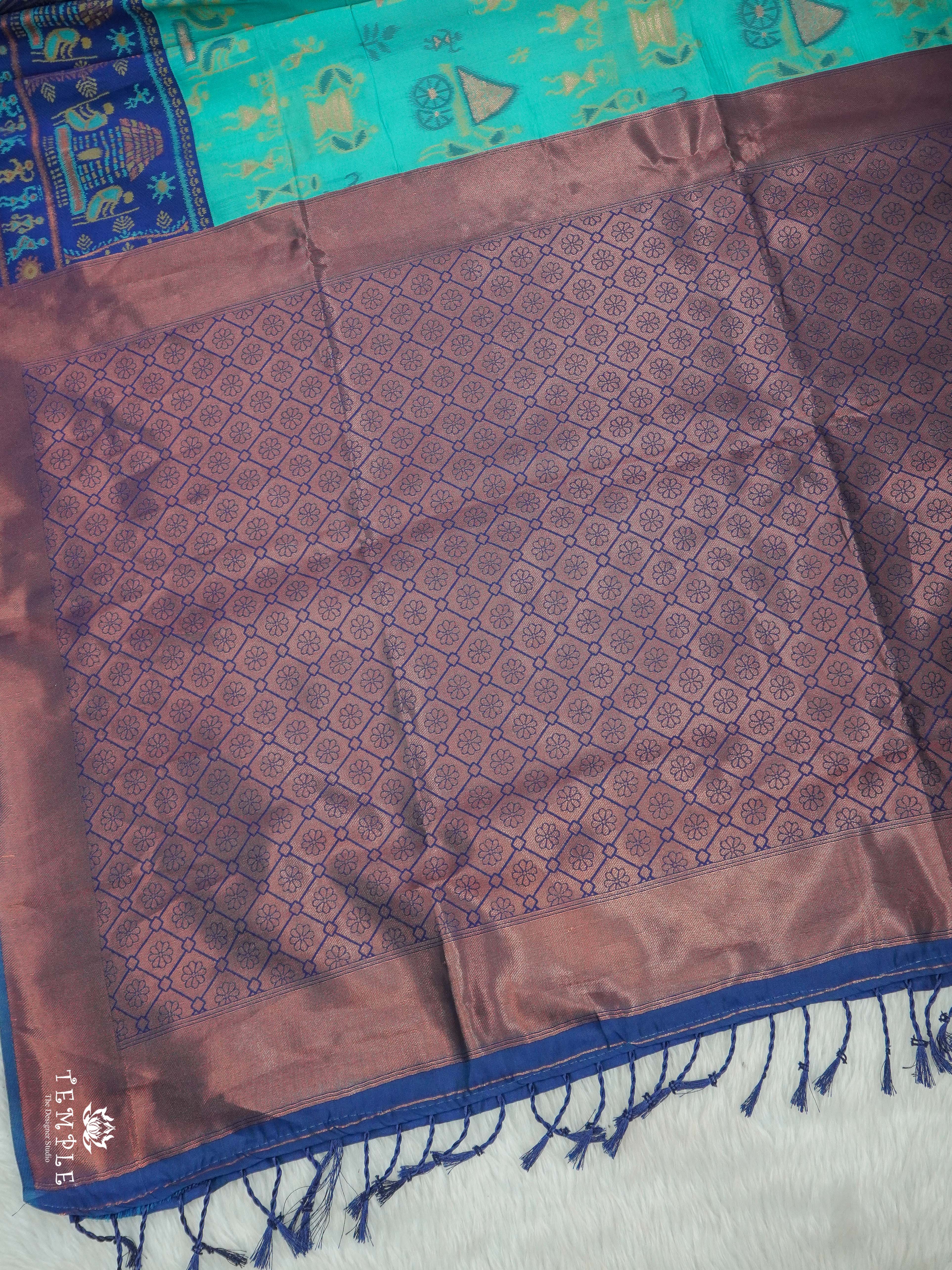 Warli Printed Art Silk Sarees | TTDS2582 | Design 6