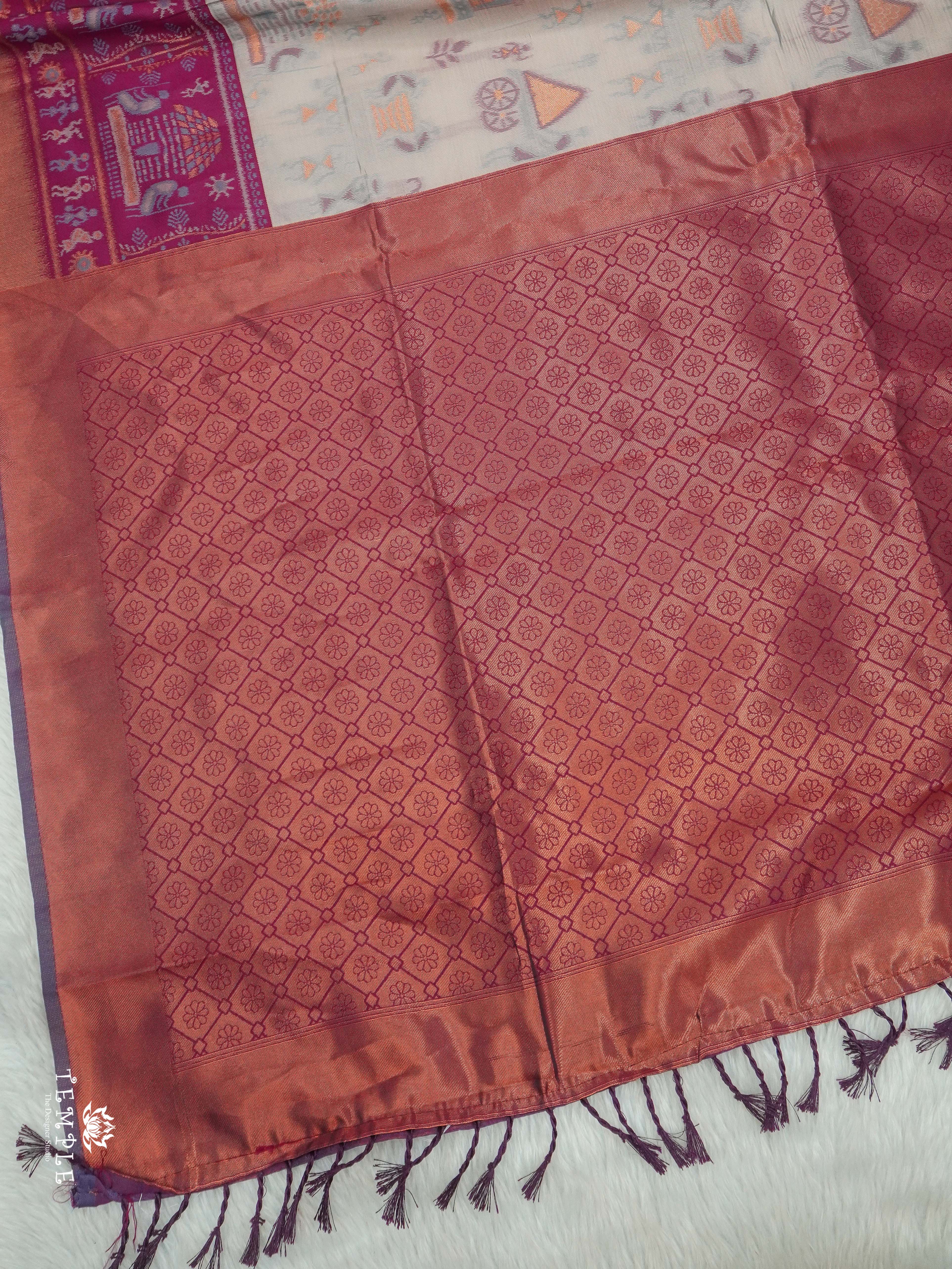 Warli Printed Art Silk Sarees | TTDS2582 | Design 6
