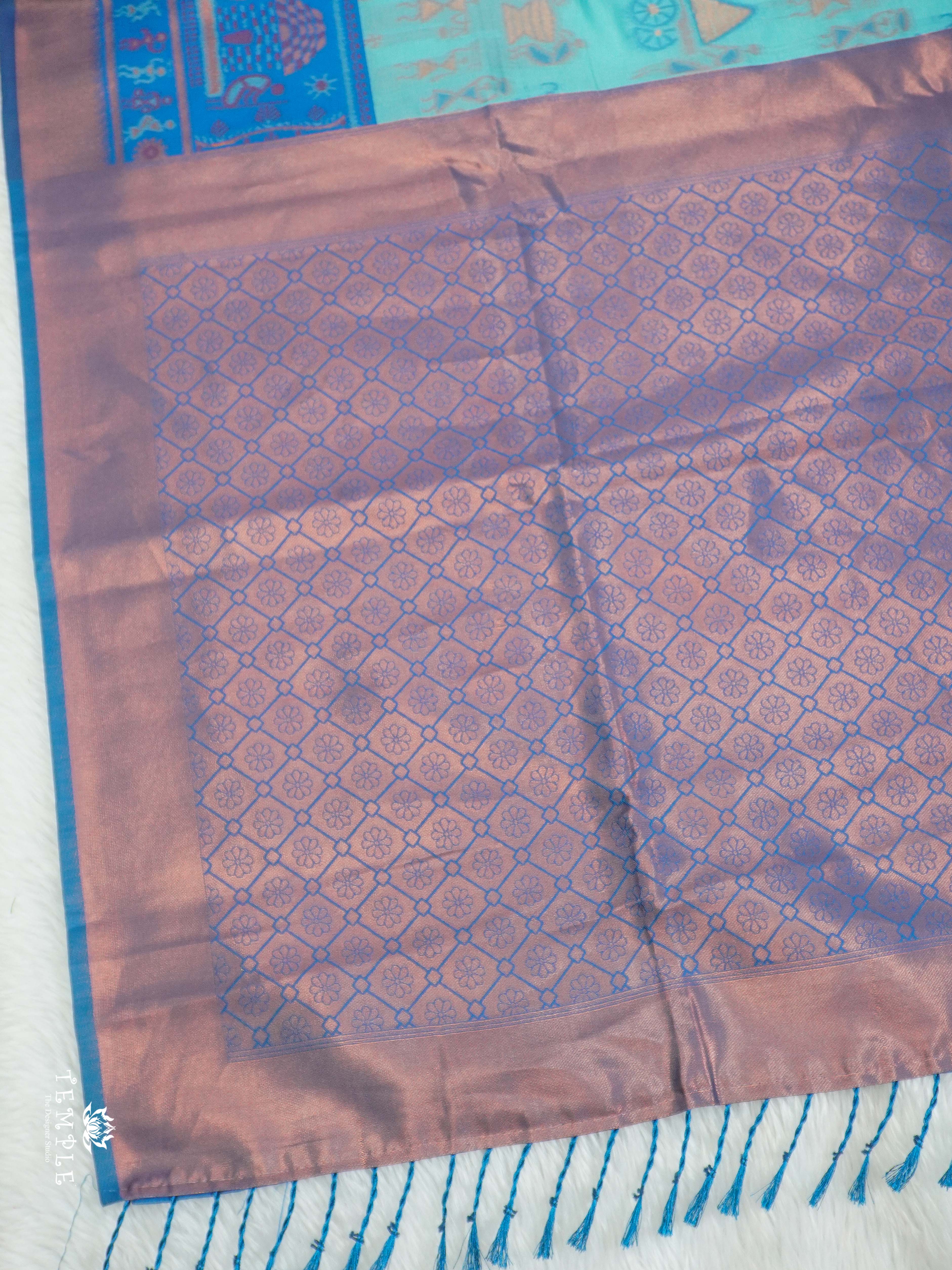Warli Printed Art Silk Sarees | TTDS2582 | Design 6
