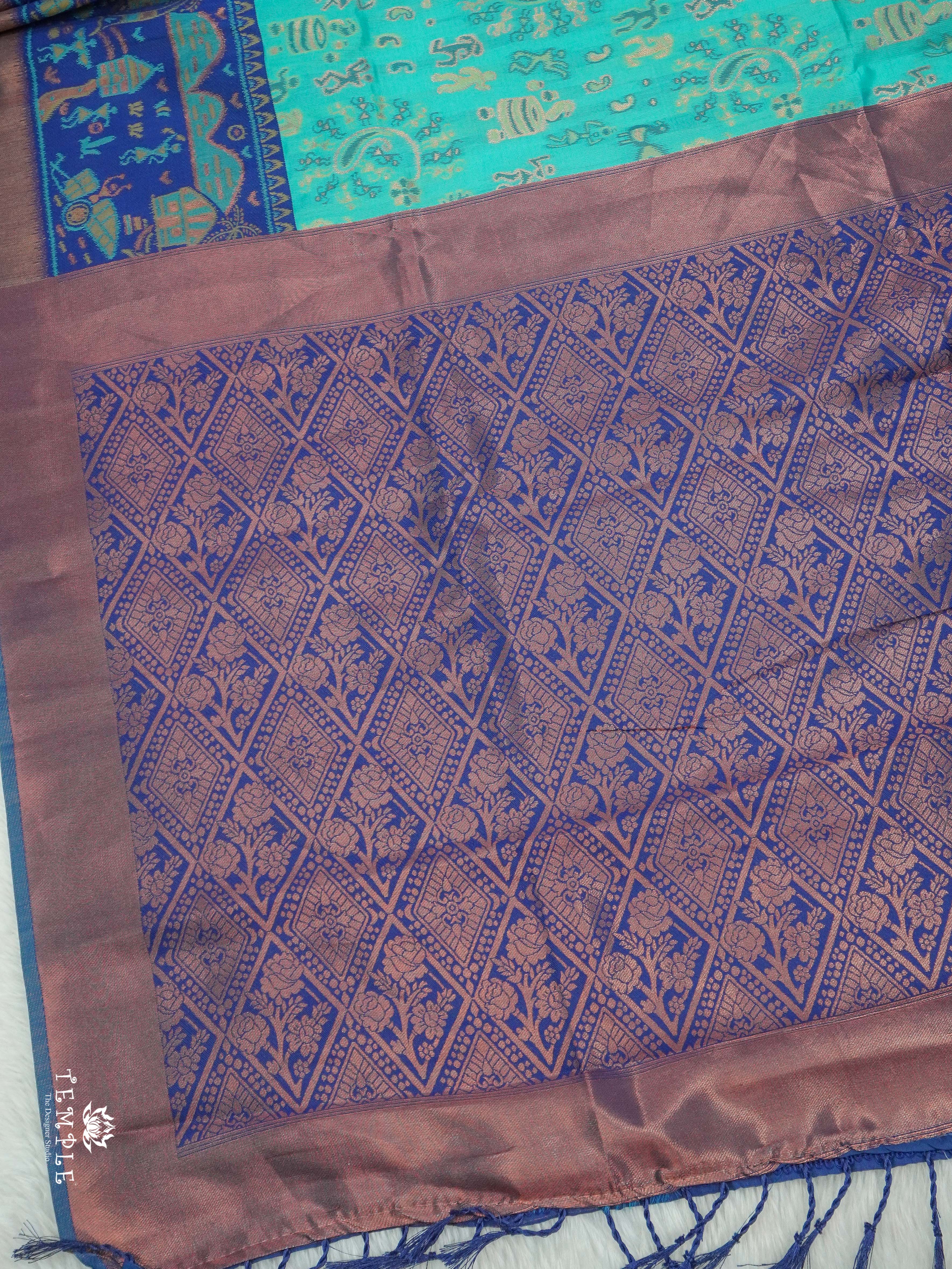 Warli Printed Art Silk Sarees | TTDS2583 | Design 7