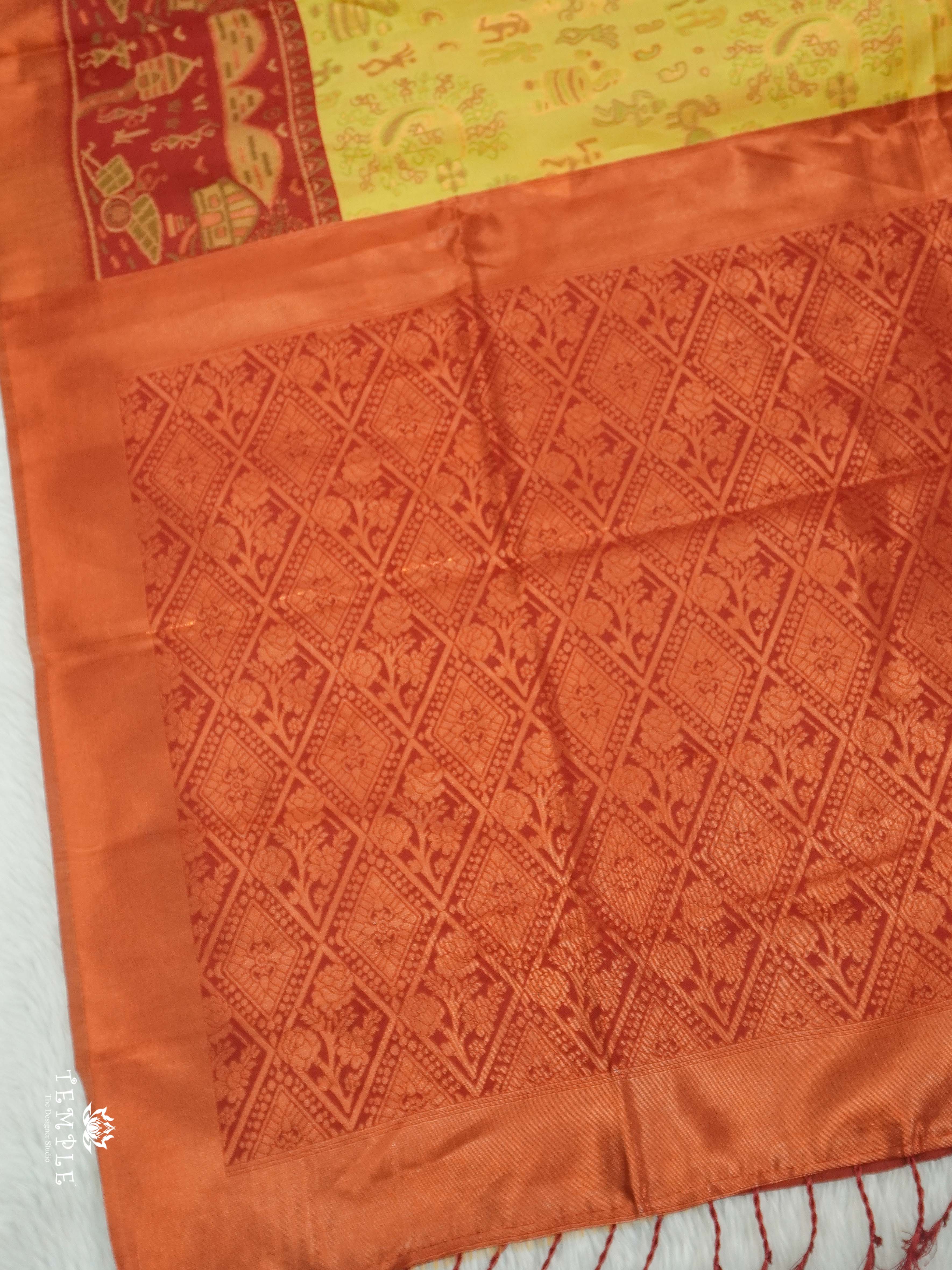 Warli Printed Art Silk Sarees | TTDS2583 | Design 7