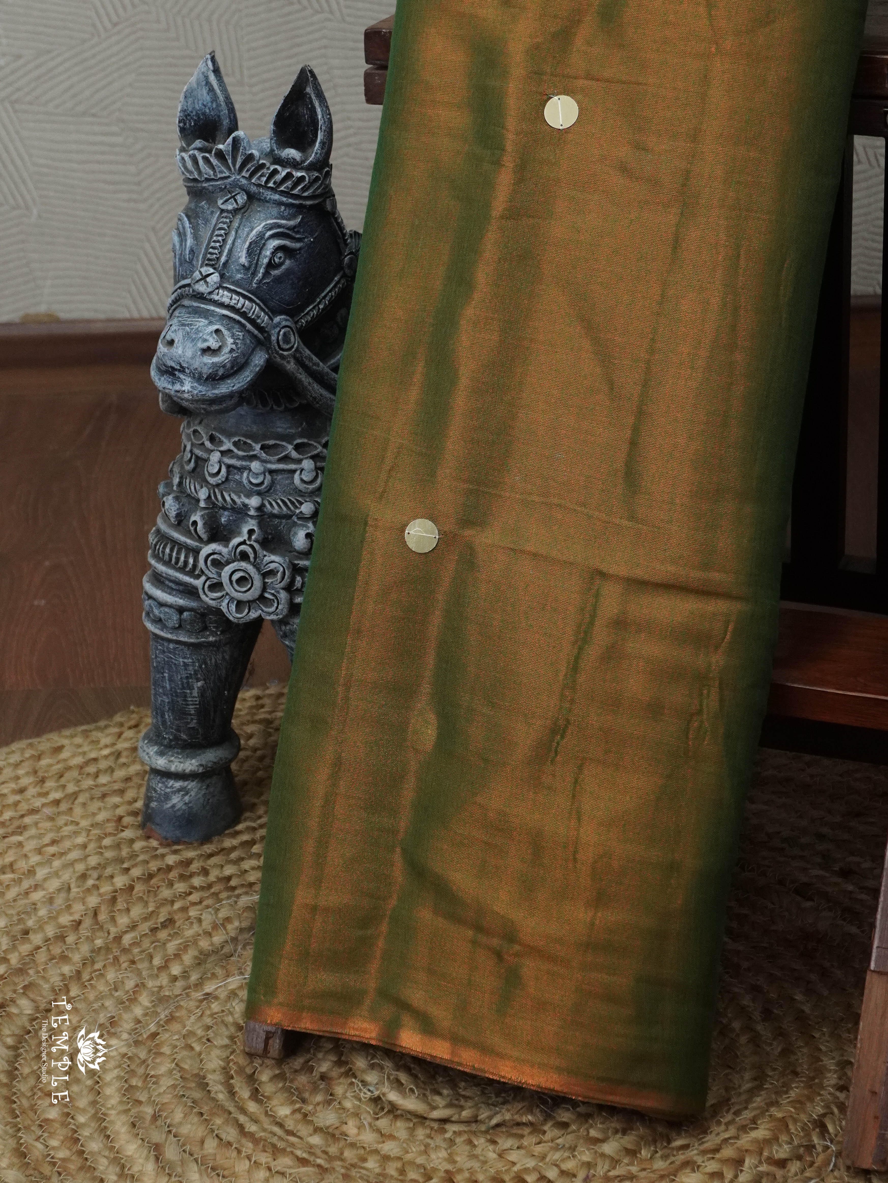 Khadi Cotton Saree With Tissue Finish | TTDS3055