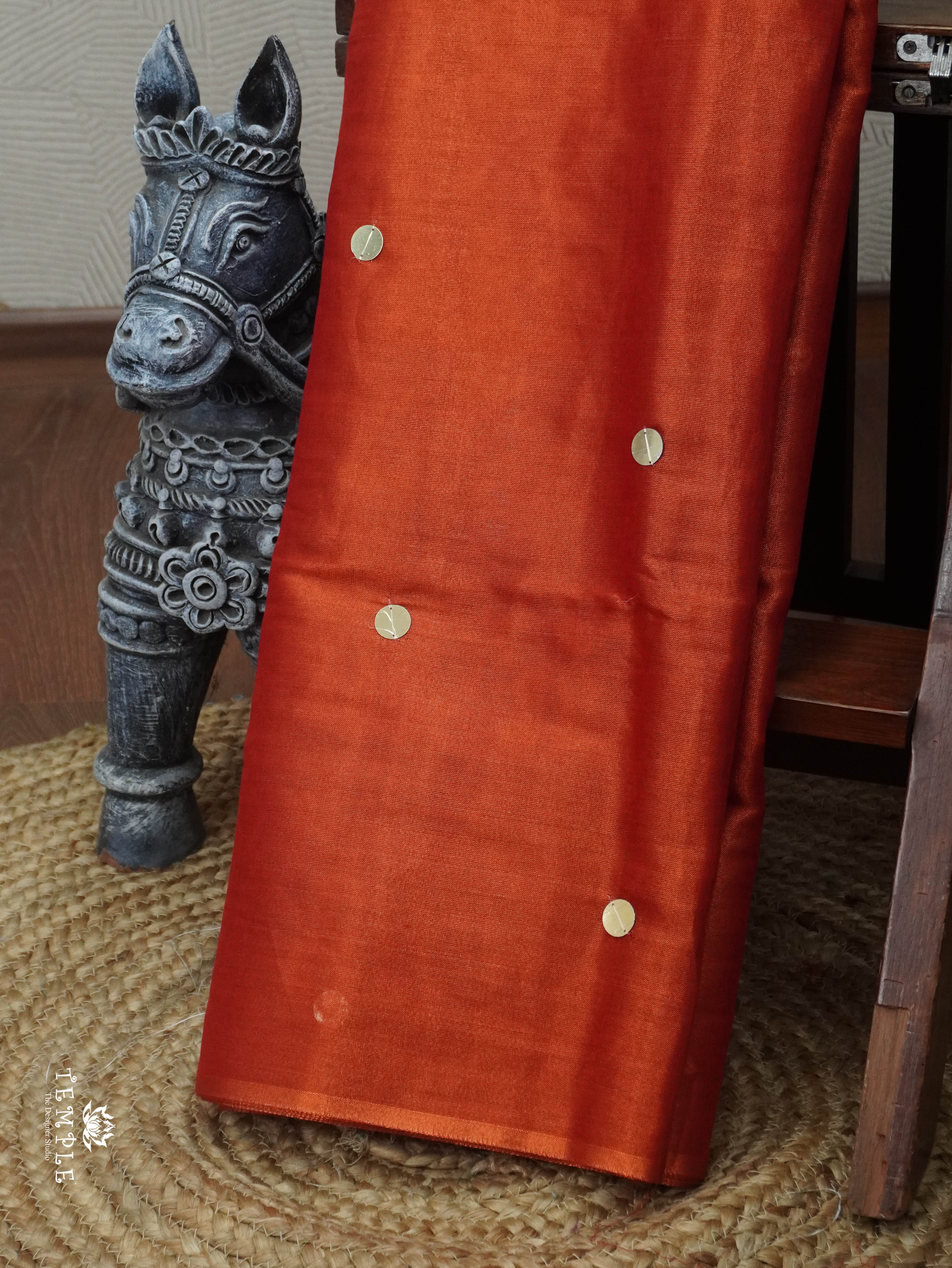 Khadi Cotton Saree With Tissue Finish | TTDS3055