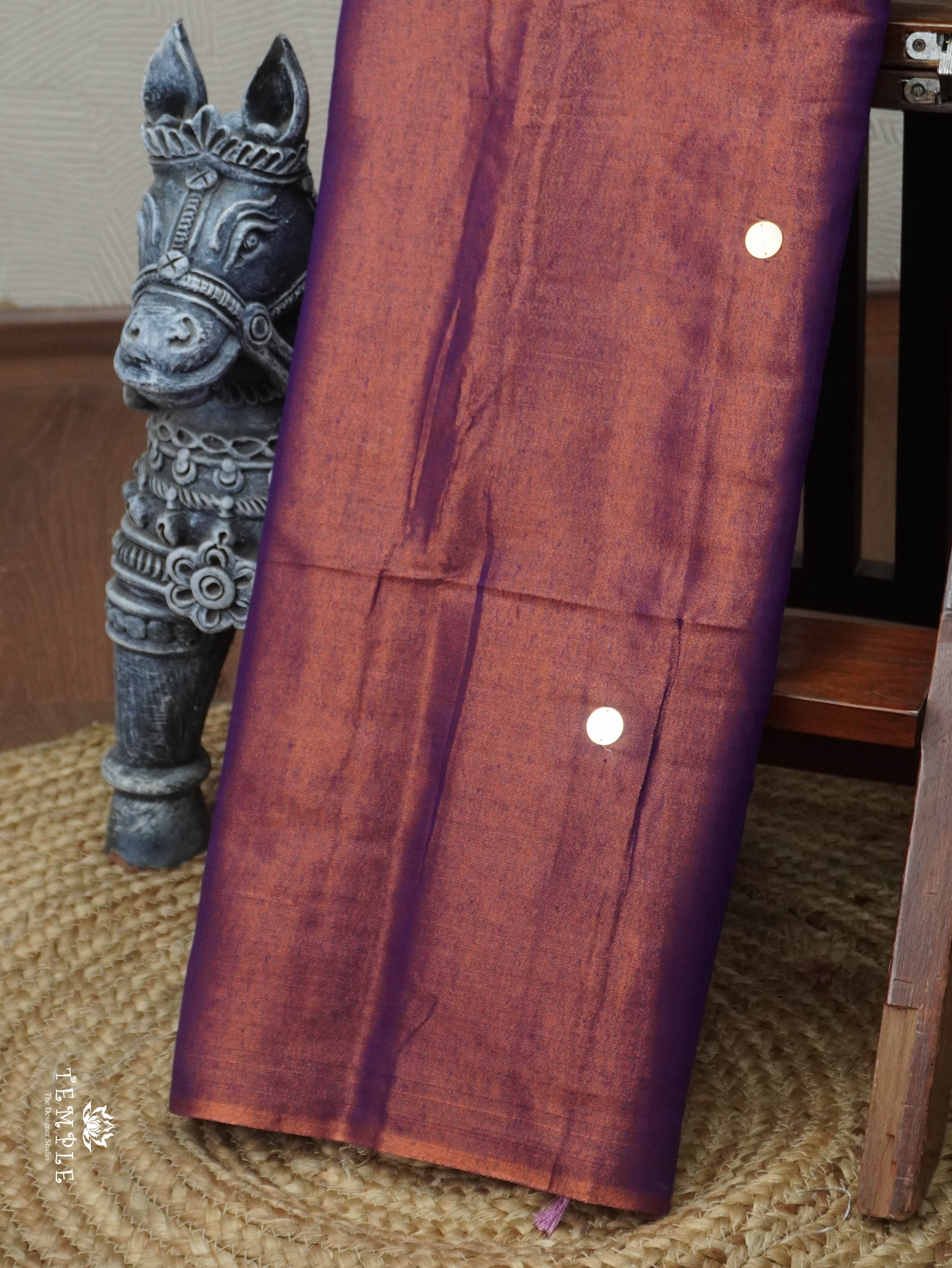 Khadi Cotton Saree With Tissue Finish | TTDS3055