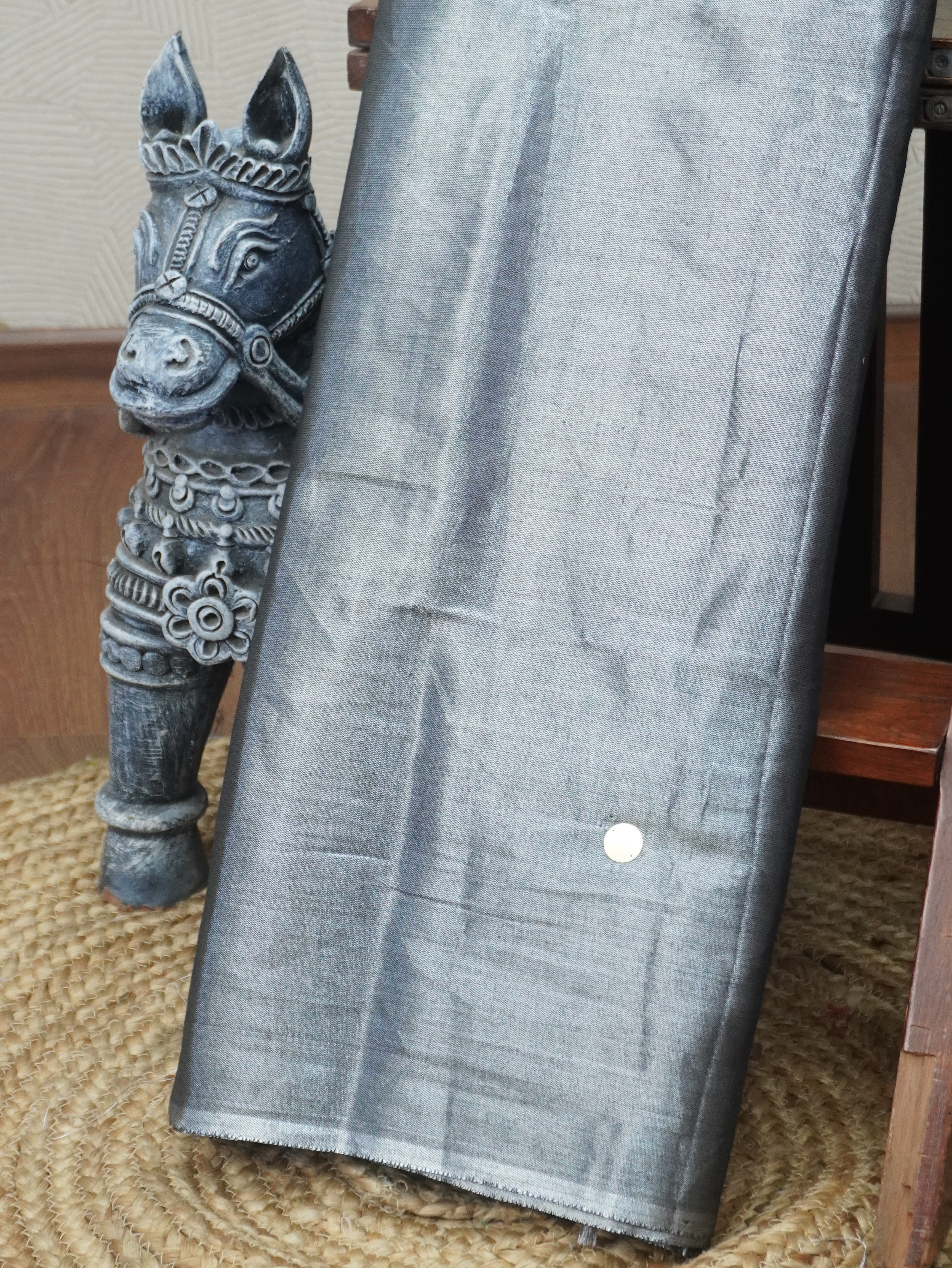 Khadi Cotton Saree With Tissue Finish | TTDS3055