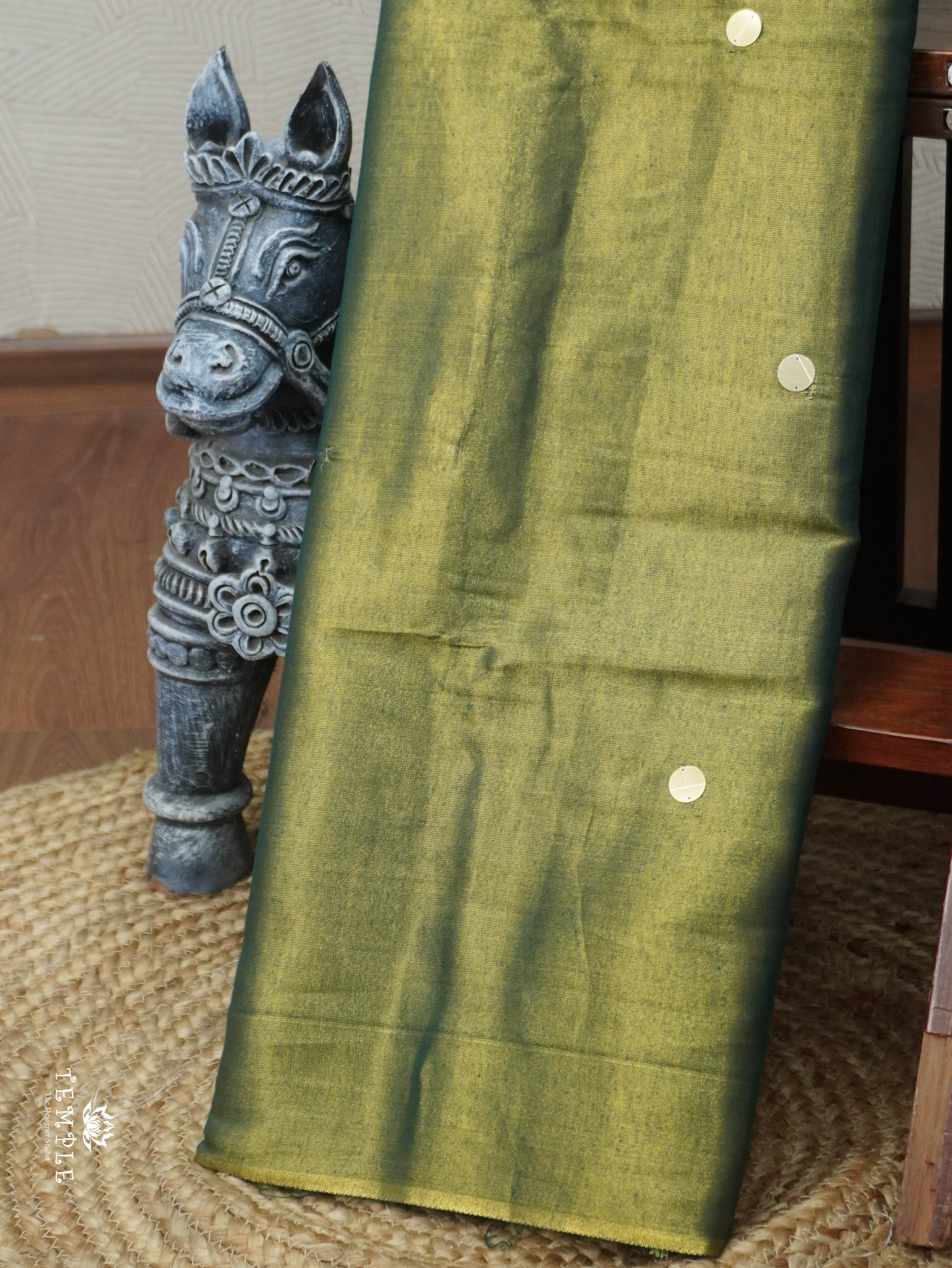 Khadi Cotton Saree With Tissue Finish | TTDS3055