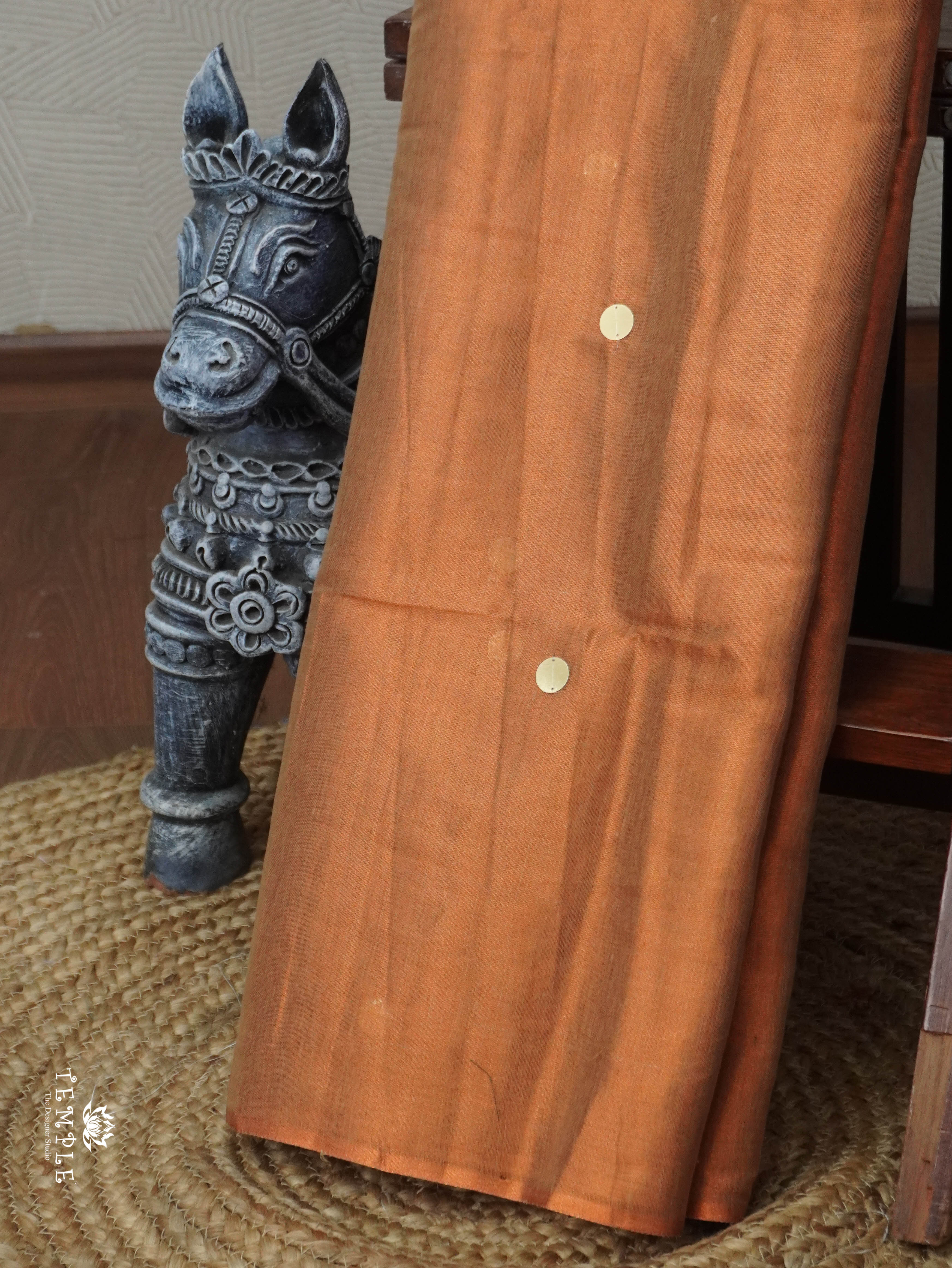 Khadi Cotton Saree With Tissue Finish | TTDS3055