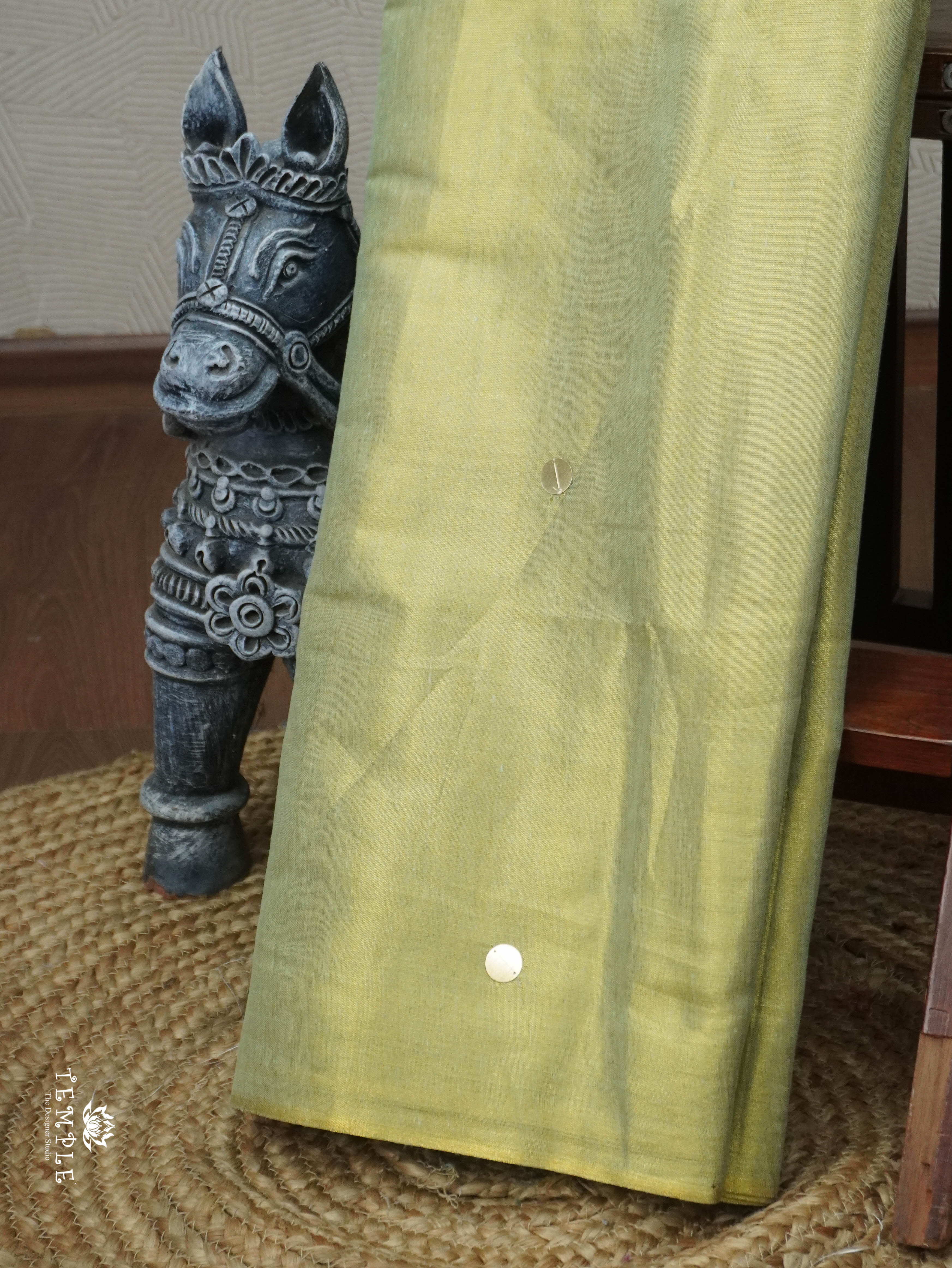 Khadi Cotton Saree With Tissue Finish | TTDS3055