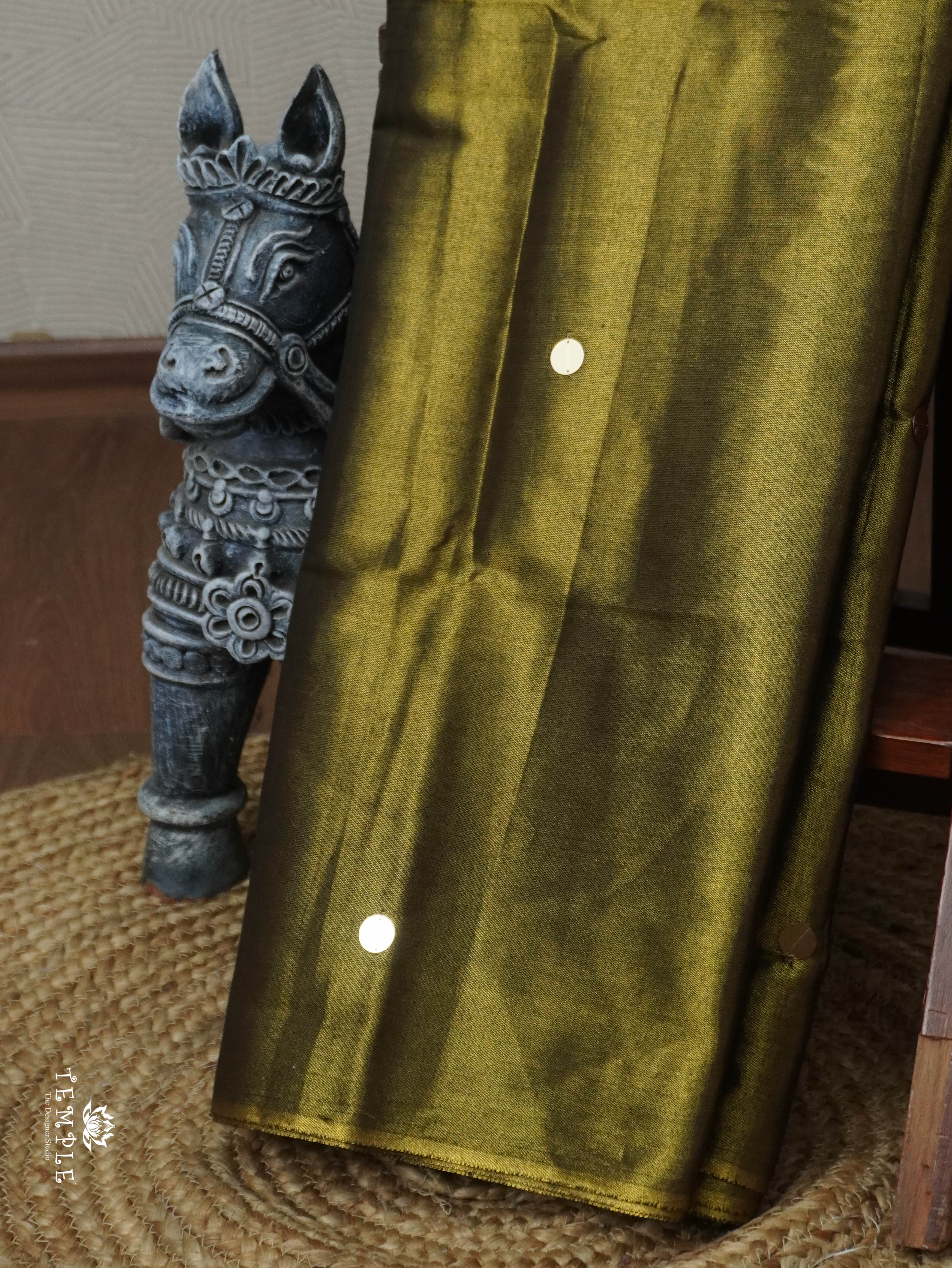 Khadi Cotton Saree With Tissue Finish | TTDS3055