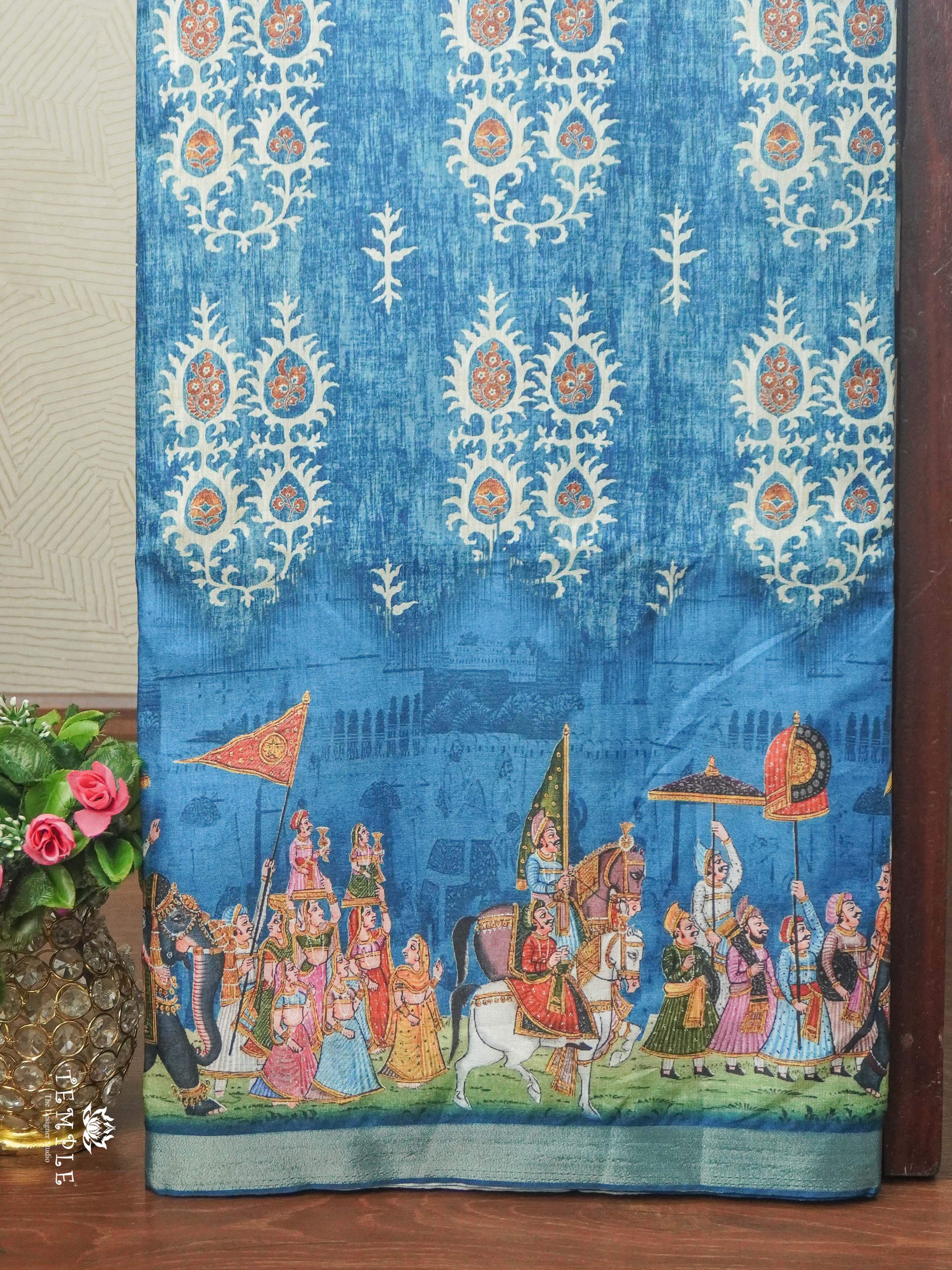 Mughal Printed Art Silk Saree | TTDS2587