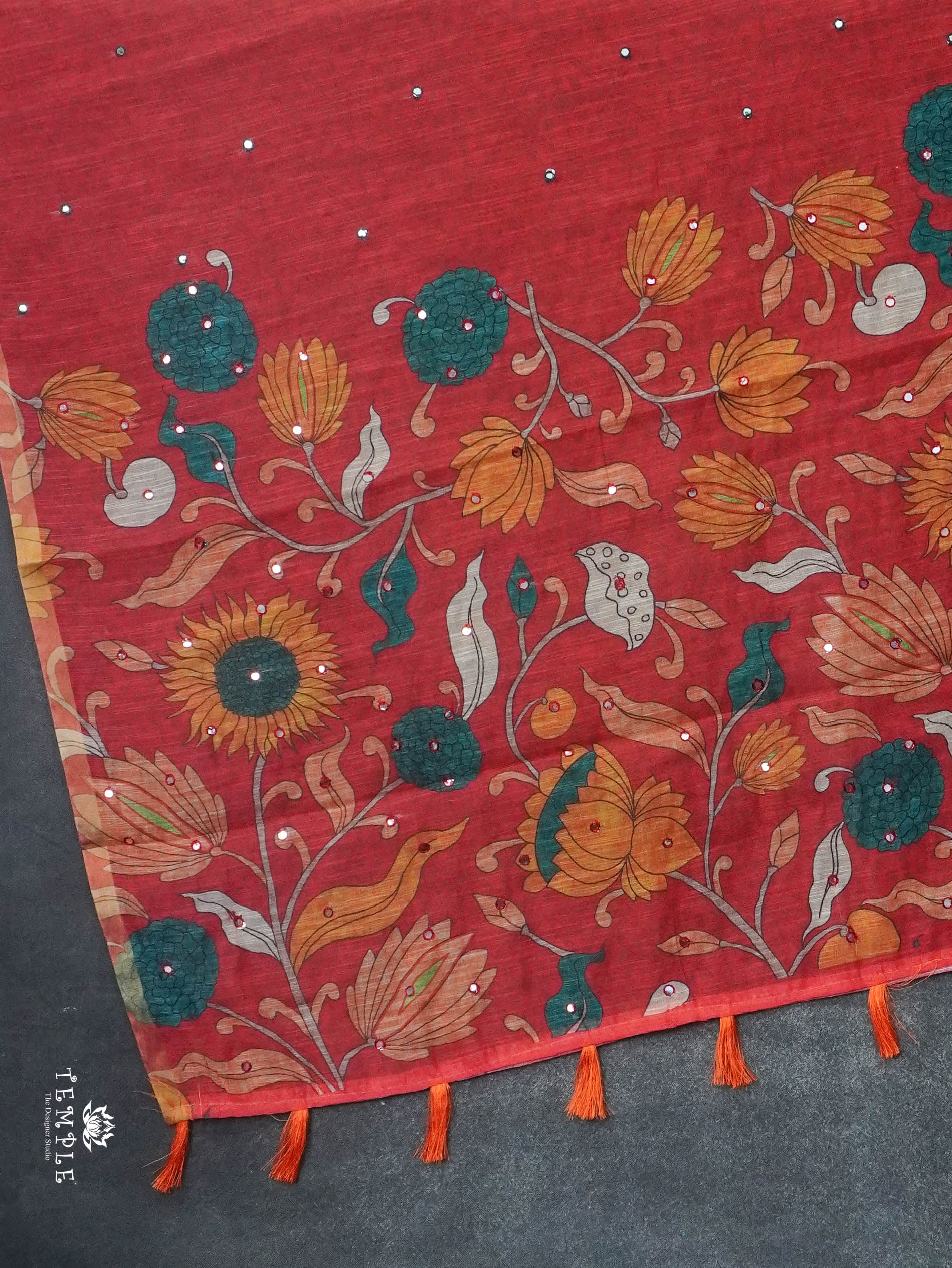 Linen Cotton Saree | TTDS3065