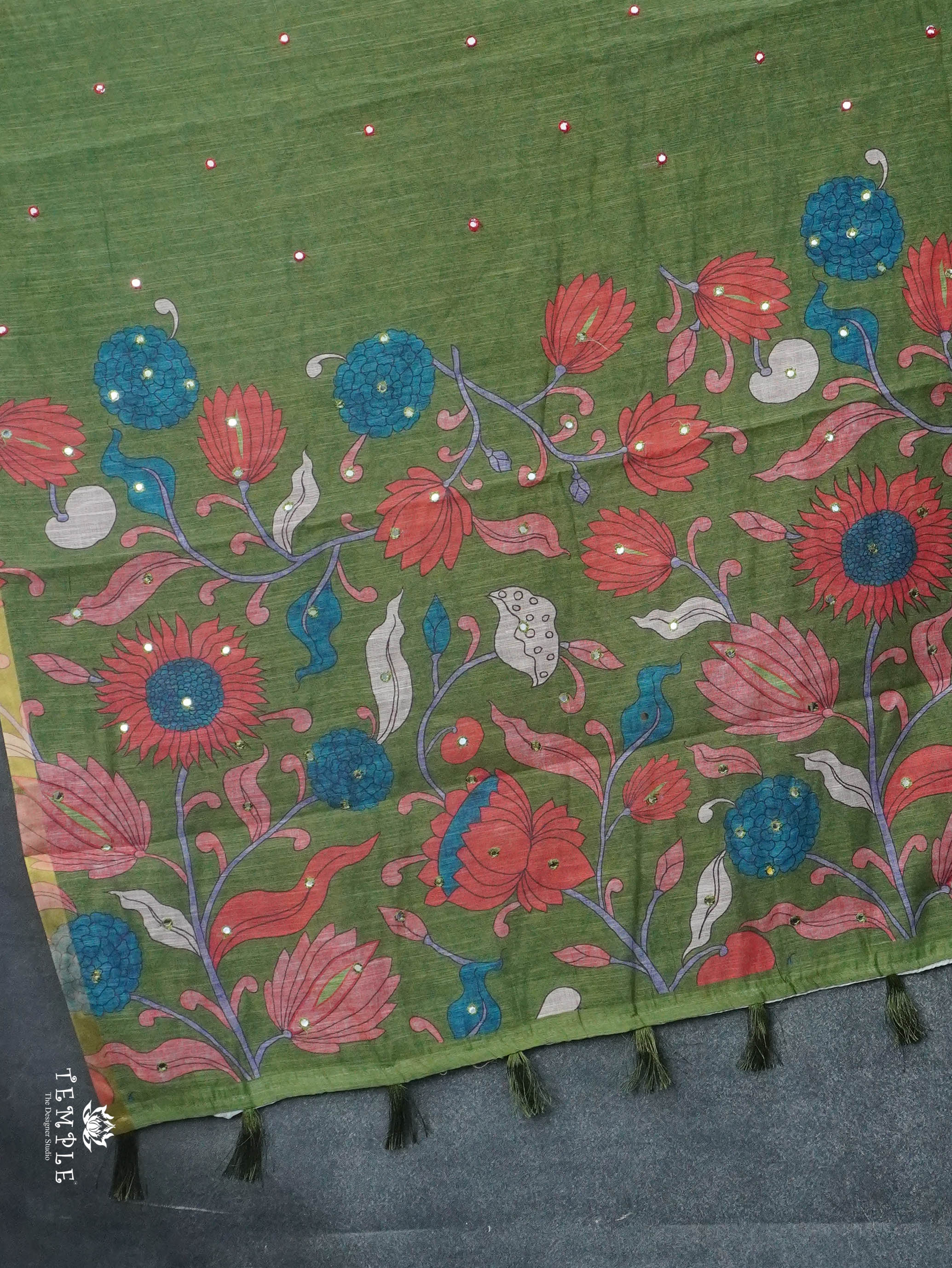 Linen Cotton Saree | TTDS3065