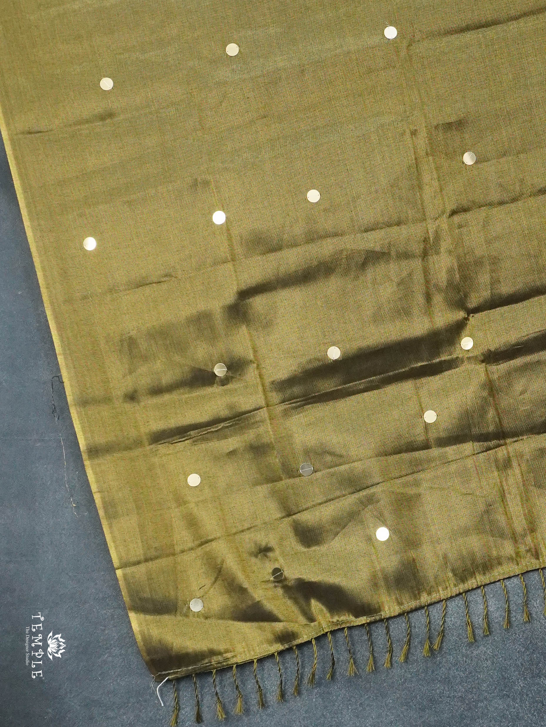 Khadi Cotton Saree With Tissue Finish | TTDS3055
